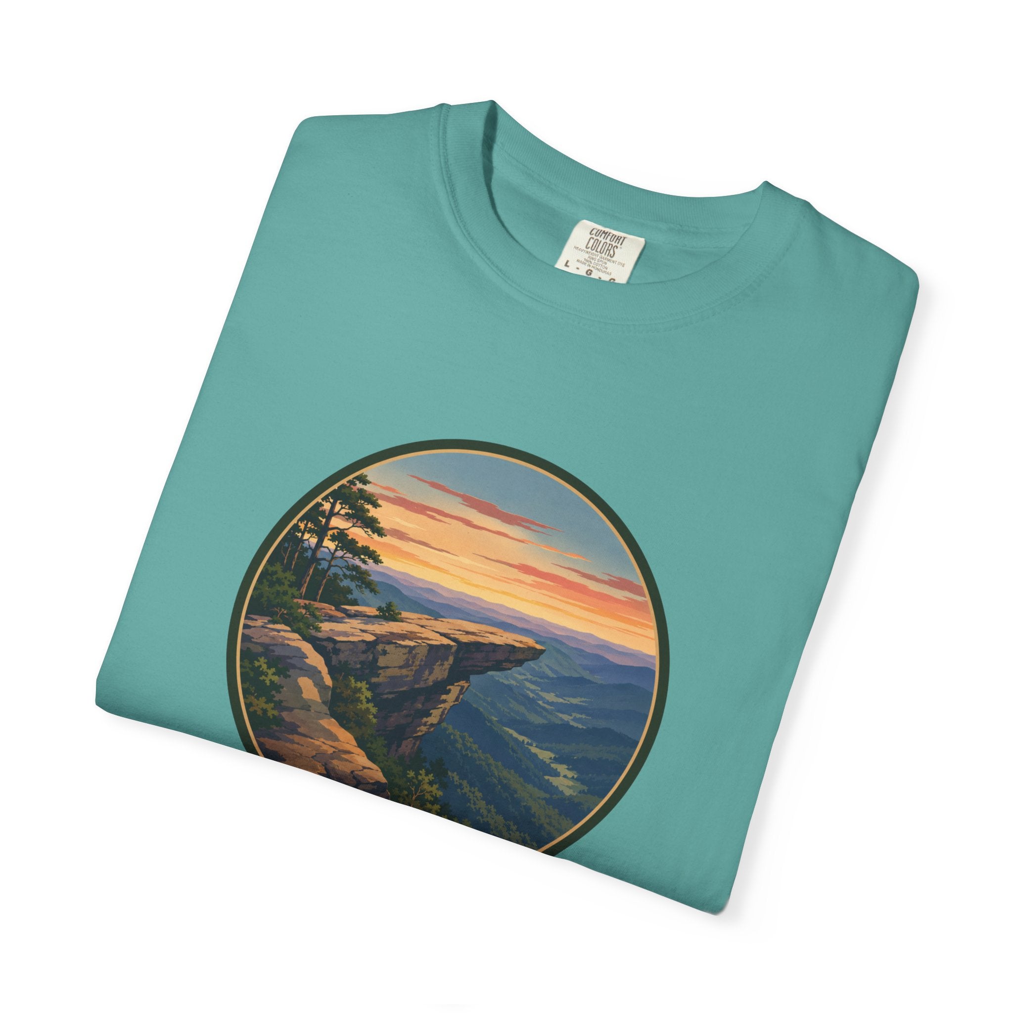 Nature Sunset Cliff T-Shirt - Blue Ridge Mountains Tee