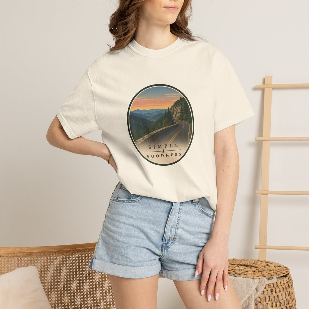 Scenic Sunset Road T-Shirt — Simple Goodness Graphic Tee