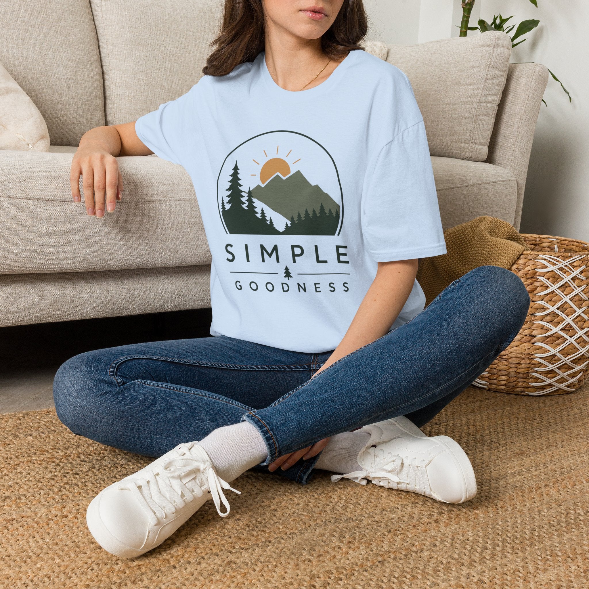 Mountain Sunrise T-Shirt — "Simple Goodness" Nature Graphic Tee
