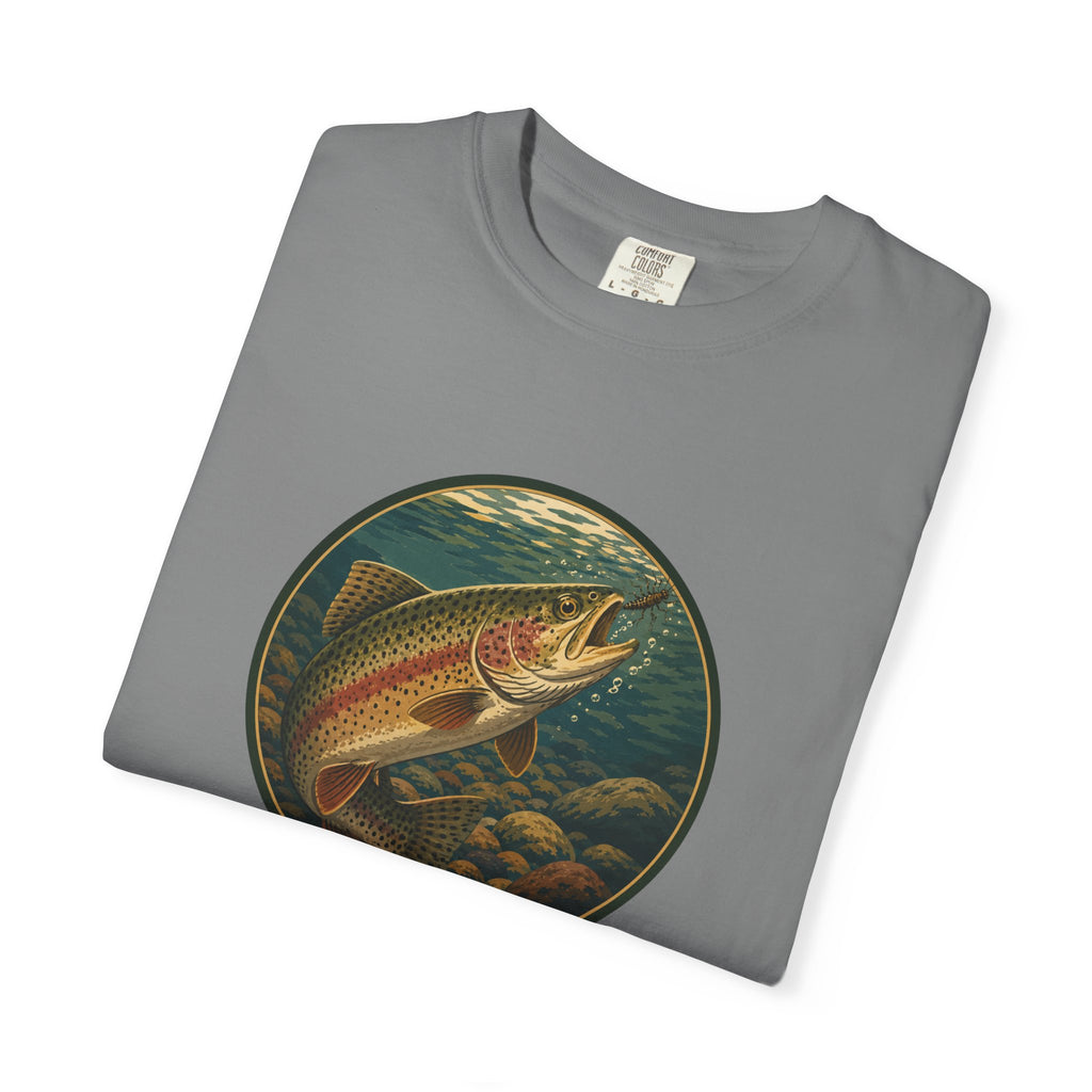 Rainbow Trout Circle Graphic T-Shirt