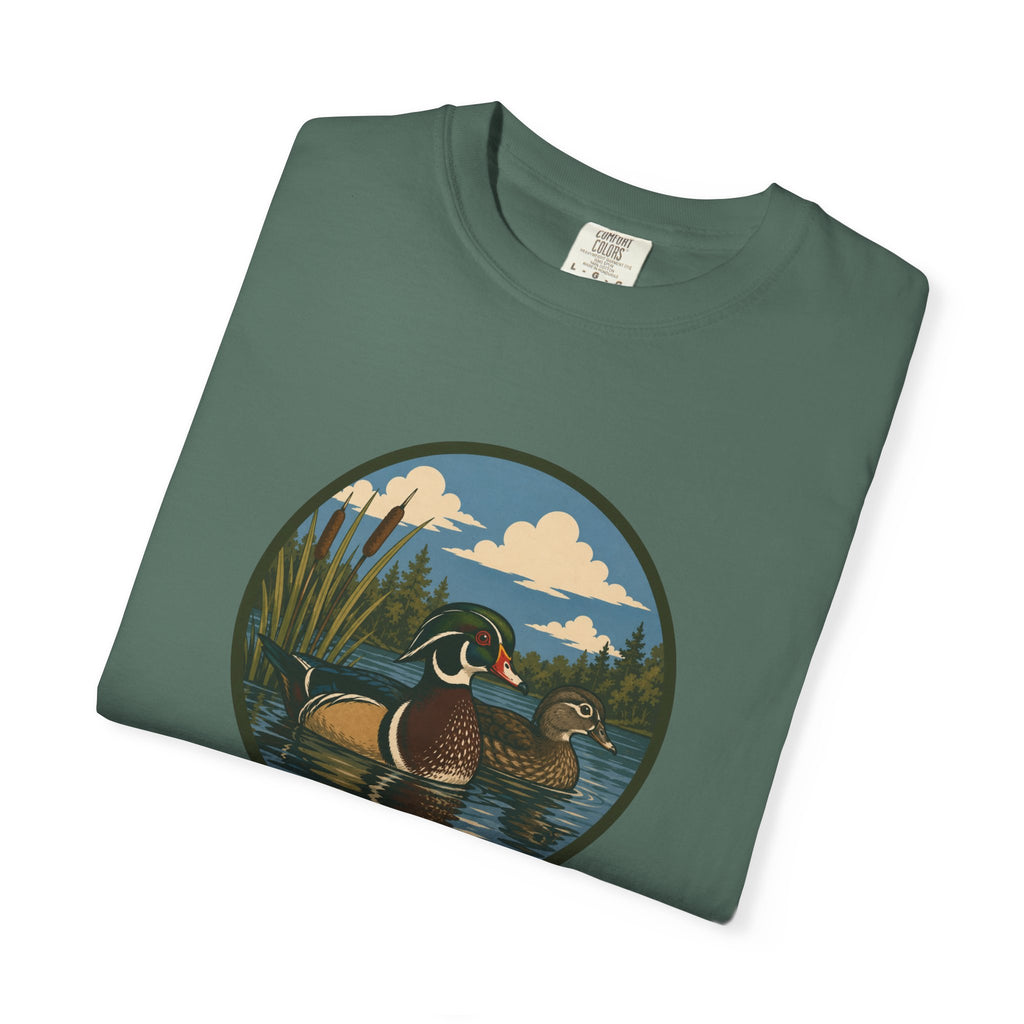 Wood Duck Pond T-Shirt — Vintage Waterfowl Nature Tee