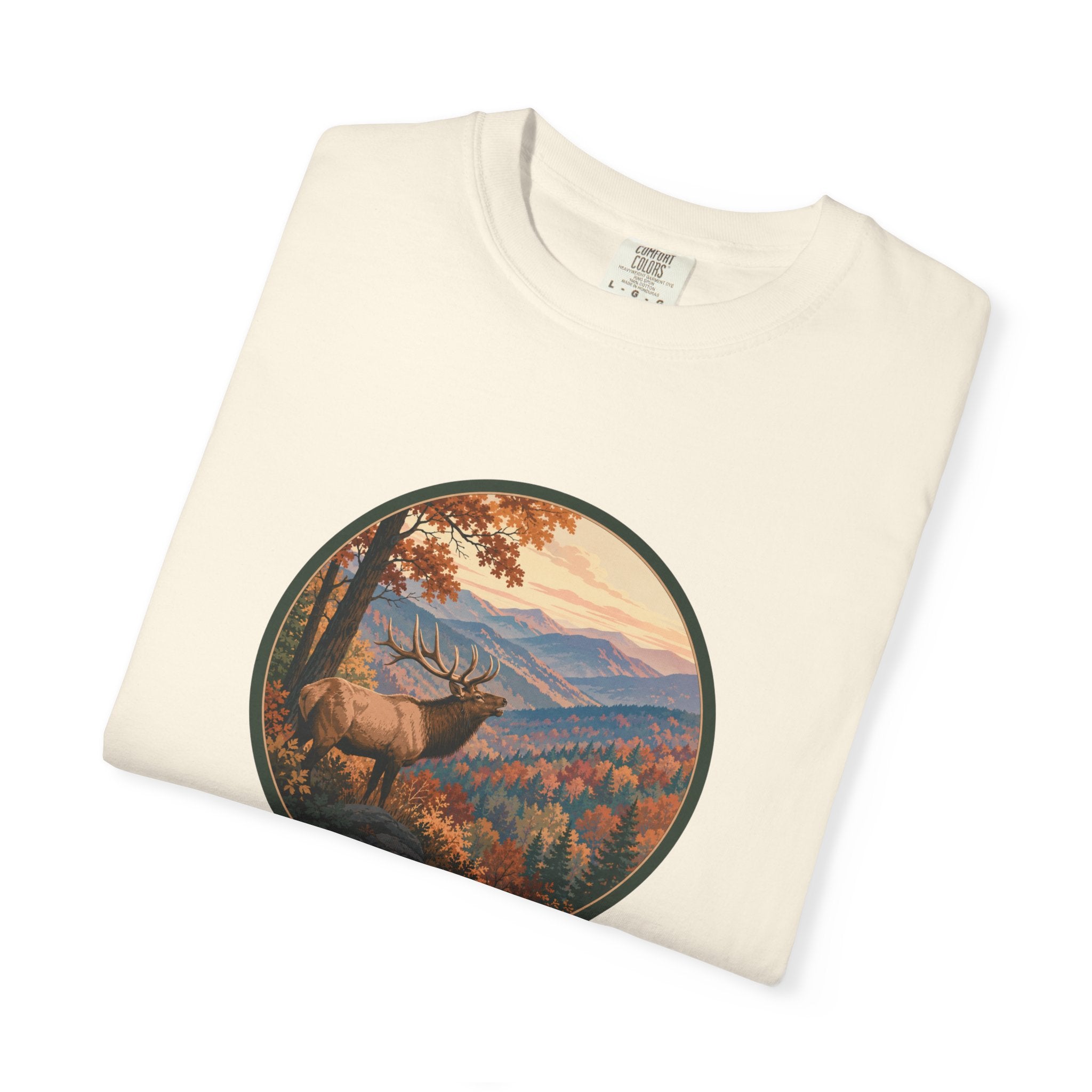 Elk Mountain Landscape T-Shirt — Scenic Wilderness Graphic Tee