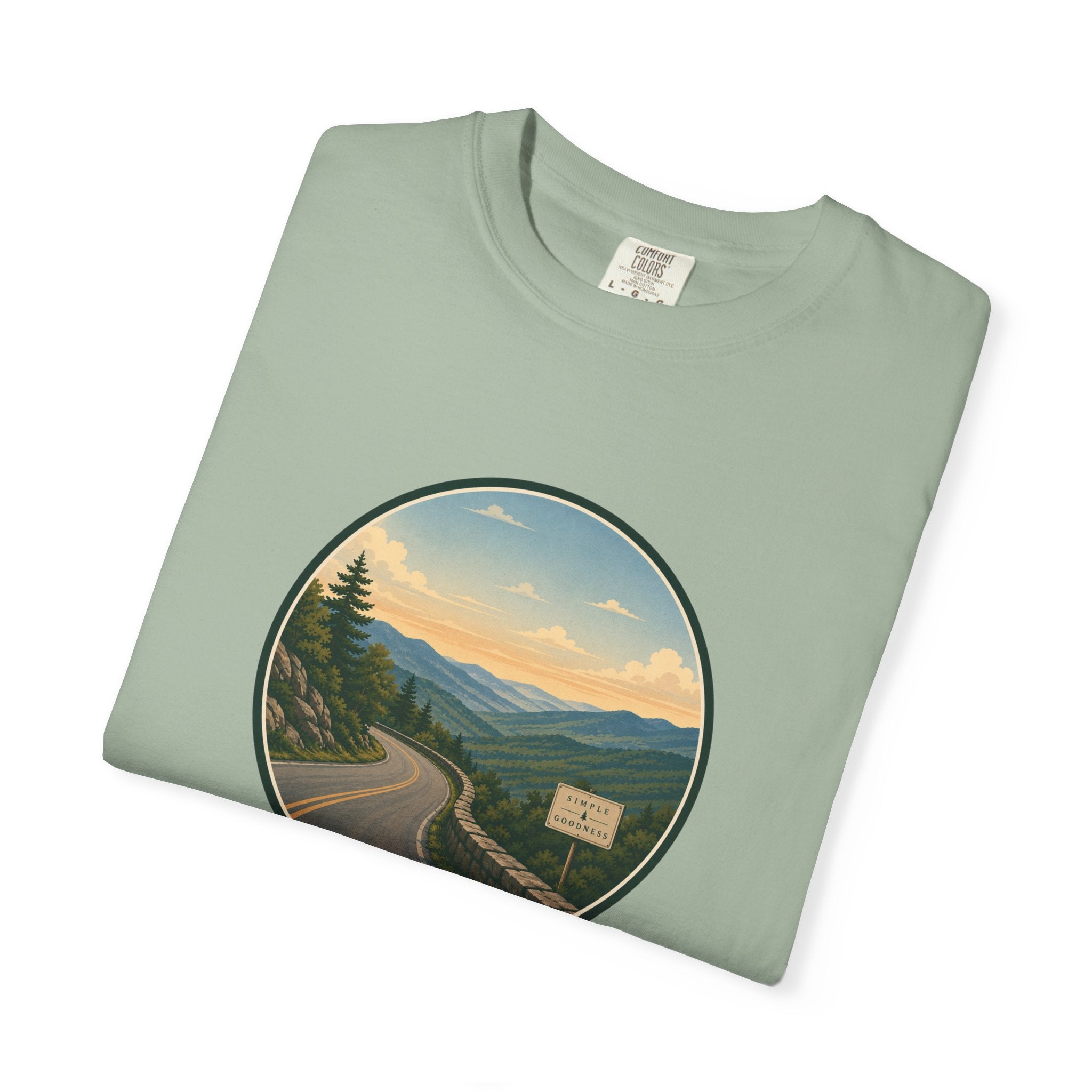 Road Through the Mountains T-Shirt — Scenic Sunset Drive Graphic Tee