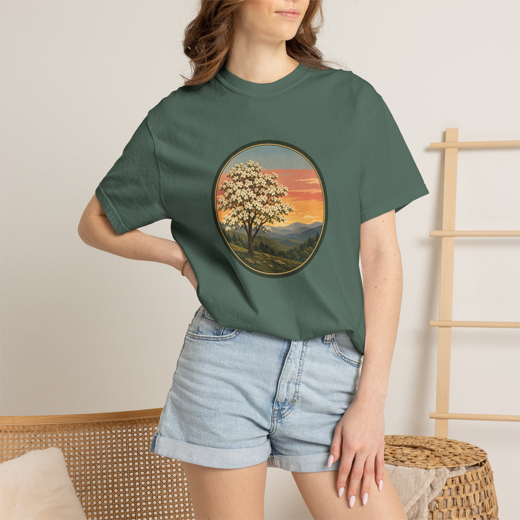 Vintage Sunset Dogwood Tree T-Shirt