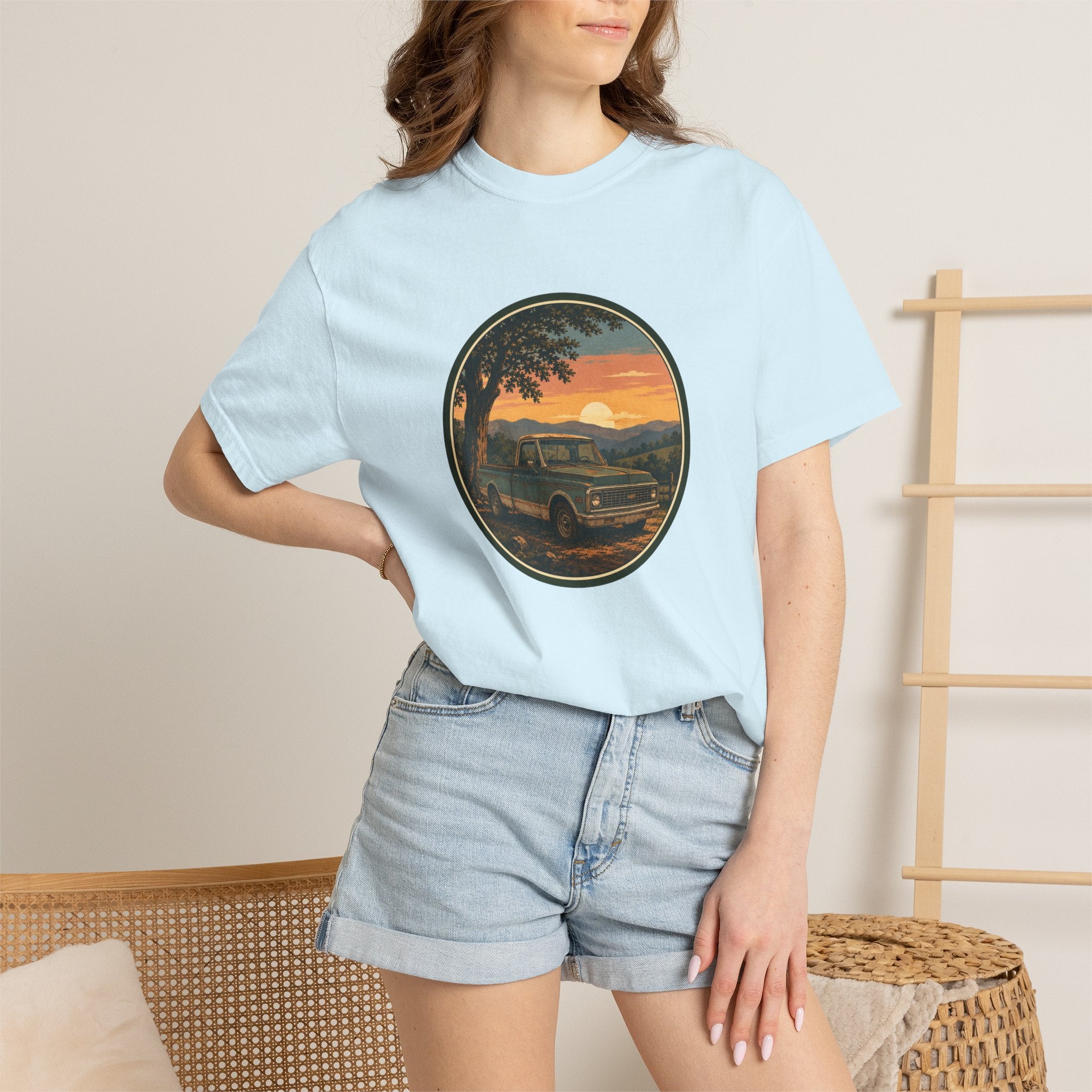 Vintage Pickup Sunset T-Shirt