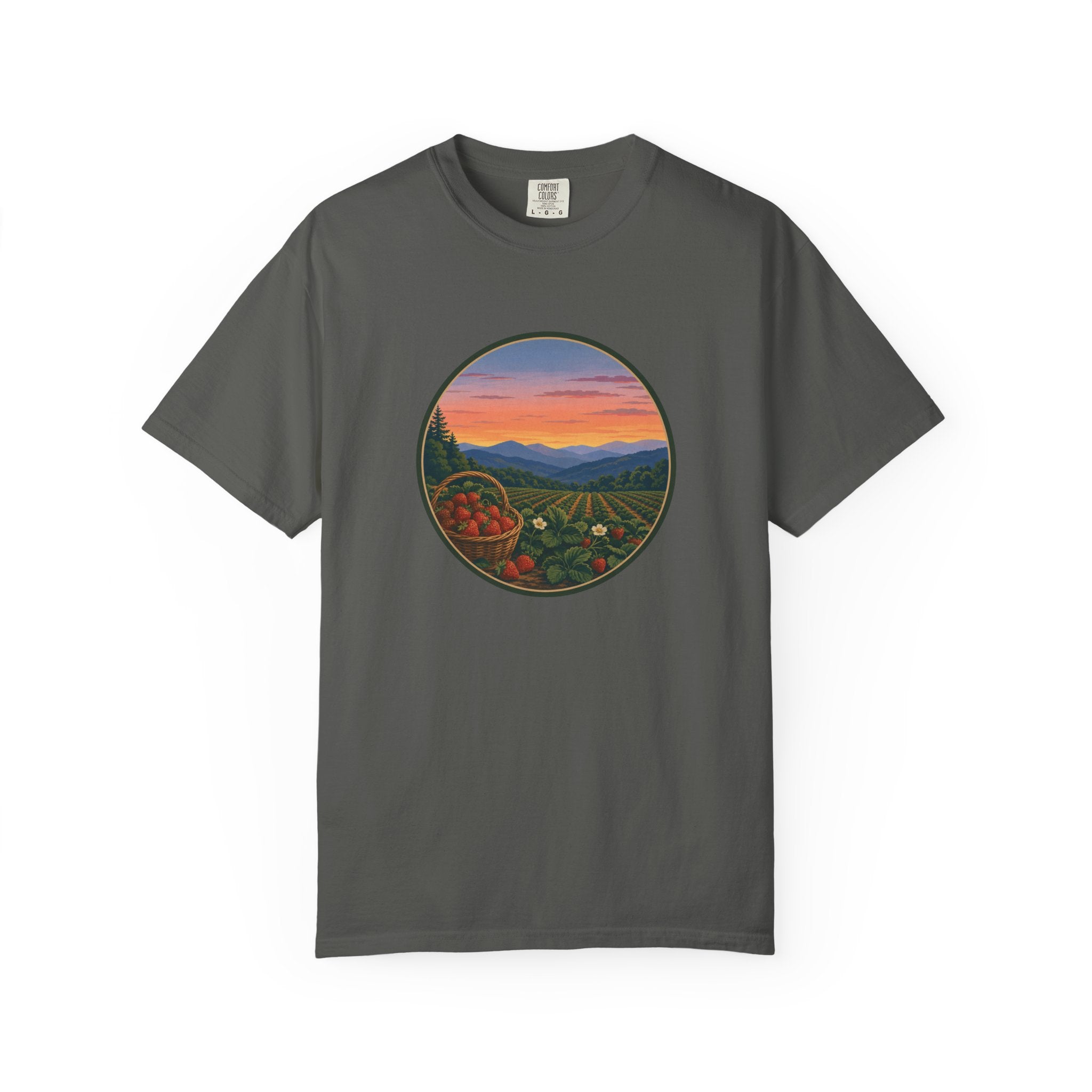 Sunset Strawberry Patch Scenic Tee