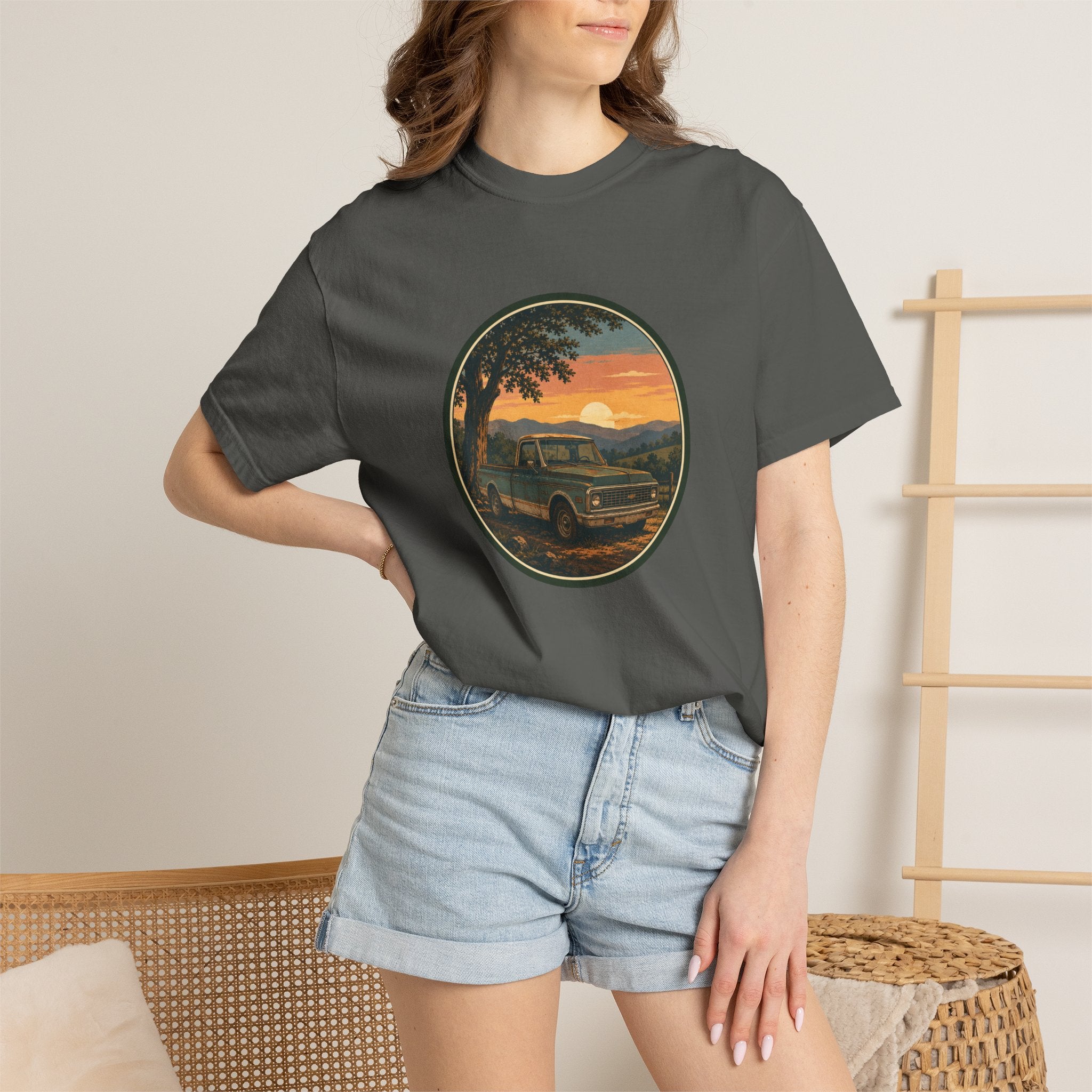Vintage Pickup Sunset T-Shirt