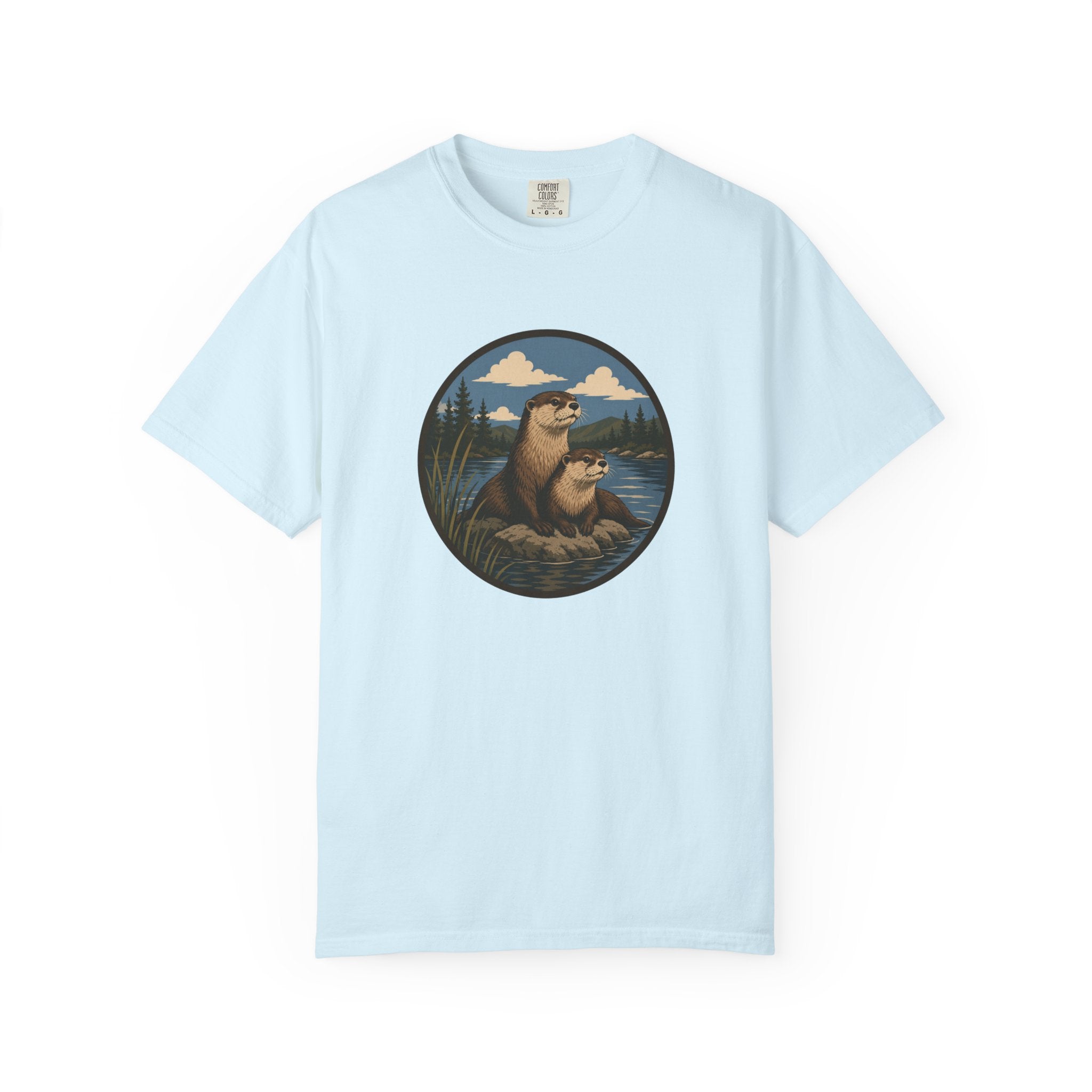 Otter & Baby Lake Scene T-Shirt