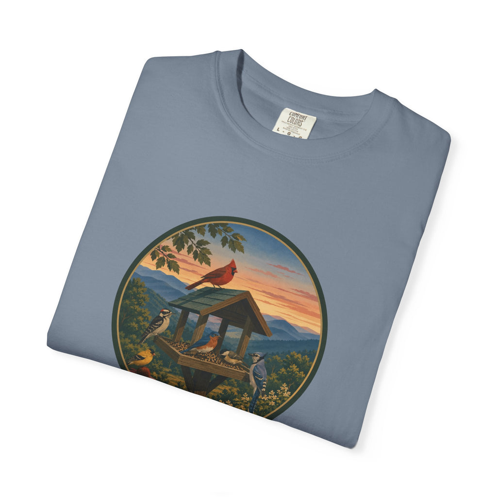Sunset Bird Feeder Circle T-Shirt