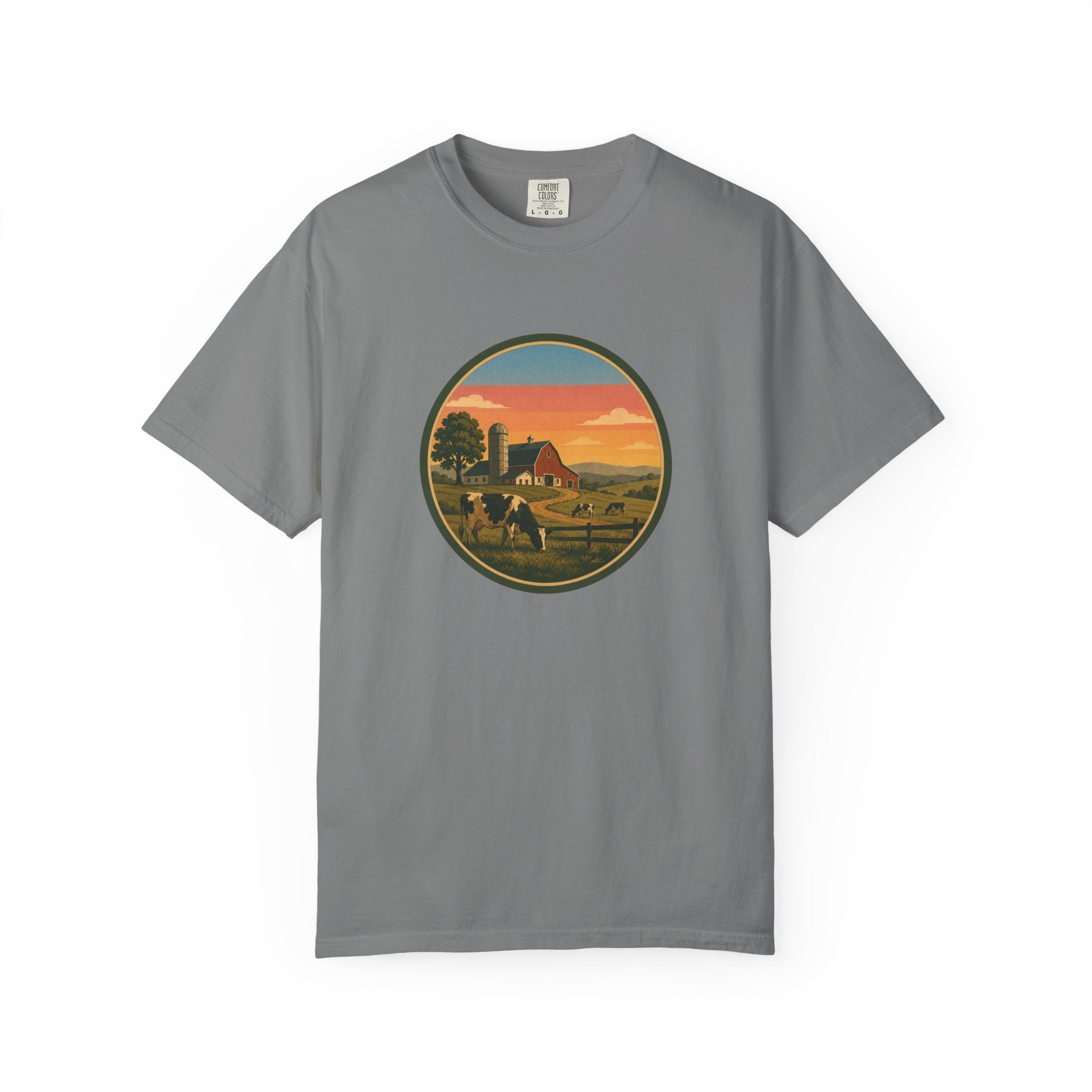 Vintage Sunset Dairy Farm T-Shirt