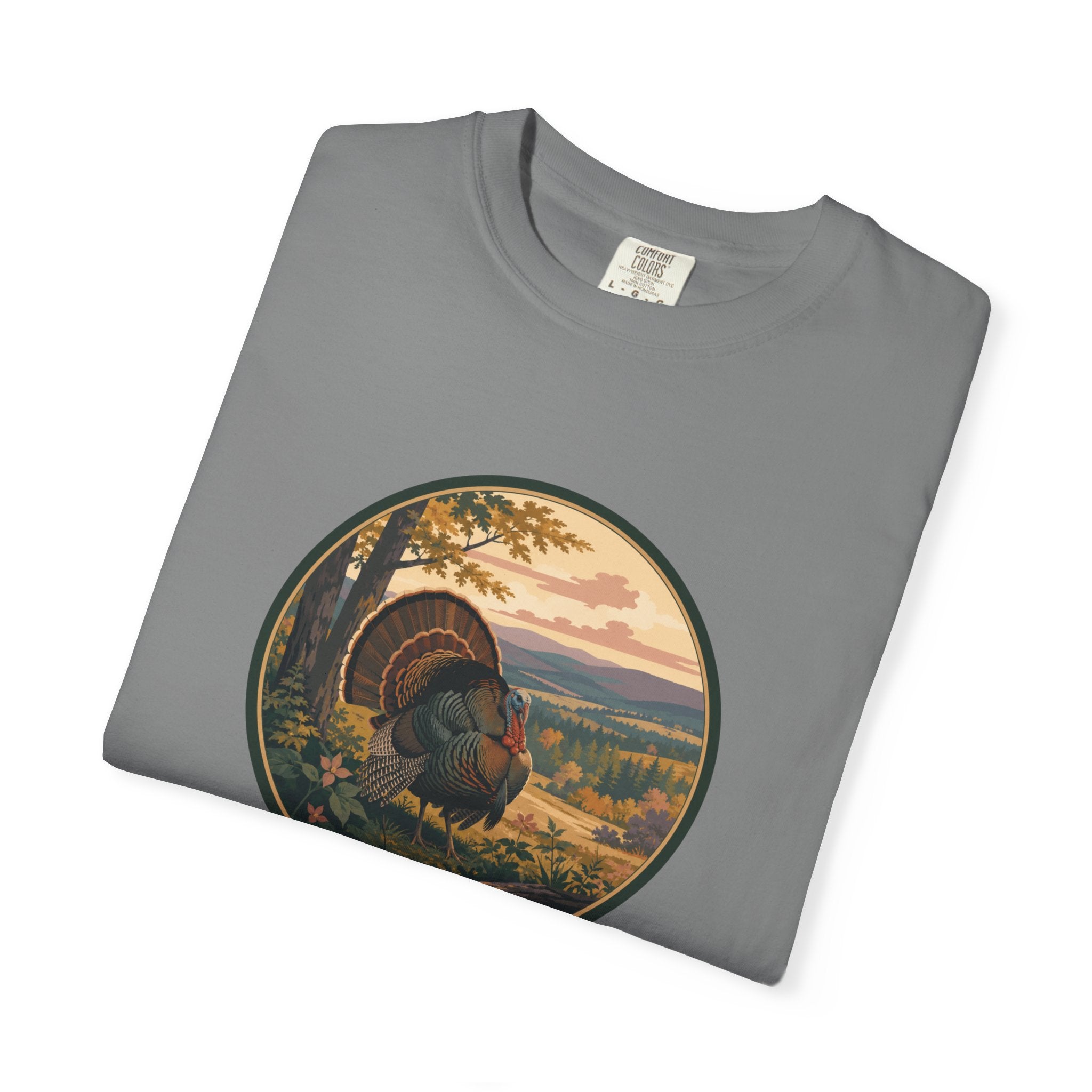Fall Turkey T-Shirt — Vintage Wildlife Hunting Scene Tee