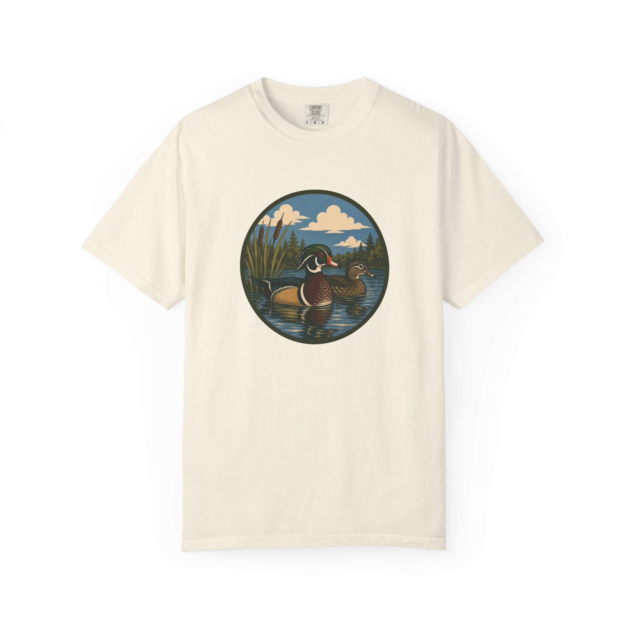 Wood Duck Pond T-Shirt — Vintage Waterfowl Nature Tee