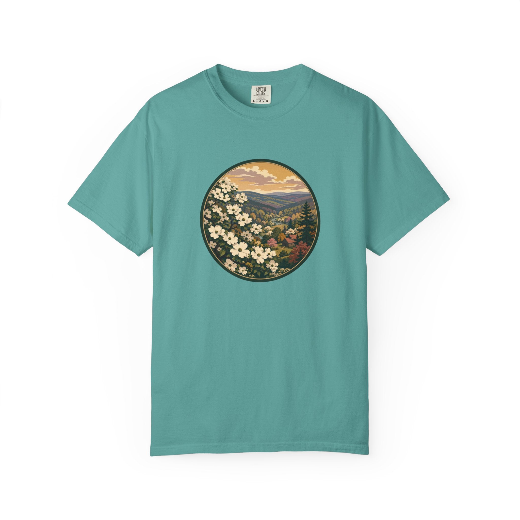 Blue Ridge Blooms T-Shirt — Vintage Wildflower Scenic Tee