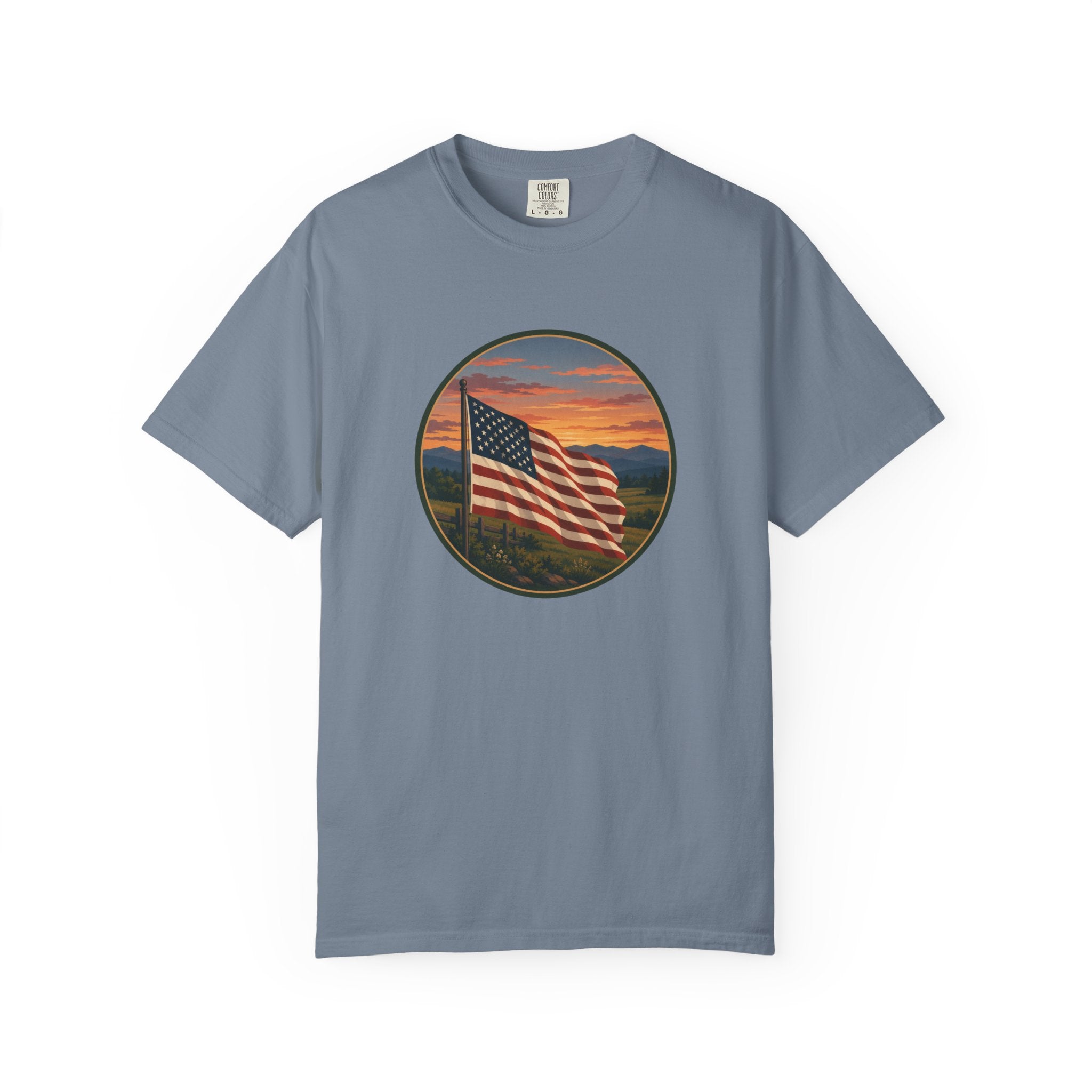 American Flag Sunset T-Shirt