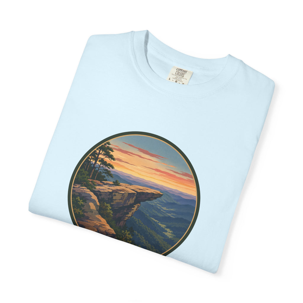 Nature Sunset Cliff T-Shirt - Blue Ridge Mountains Tee