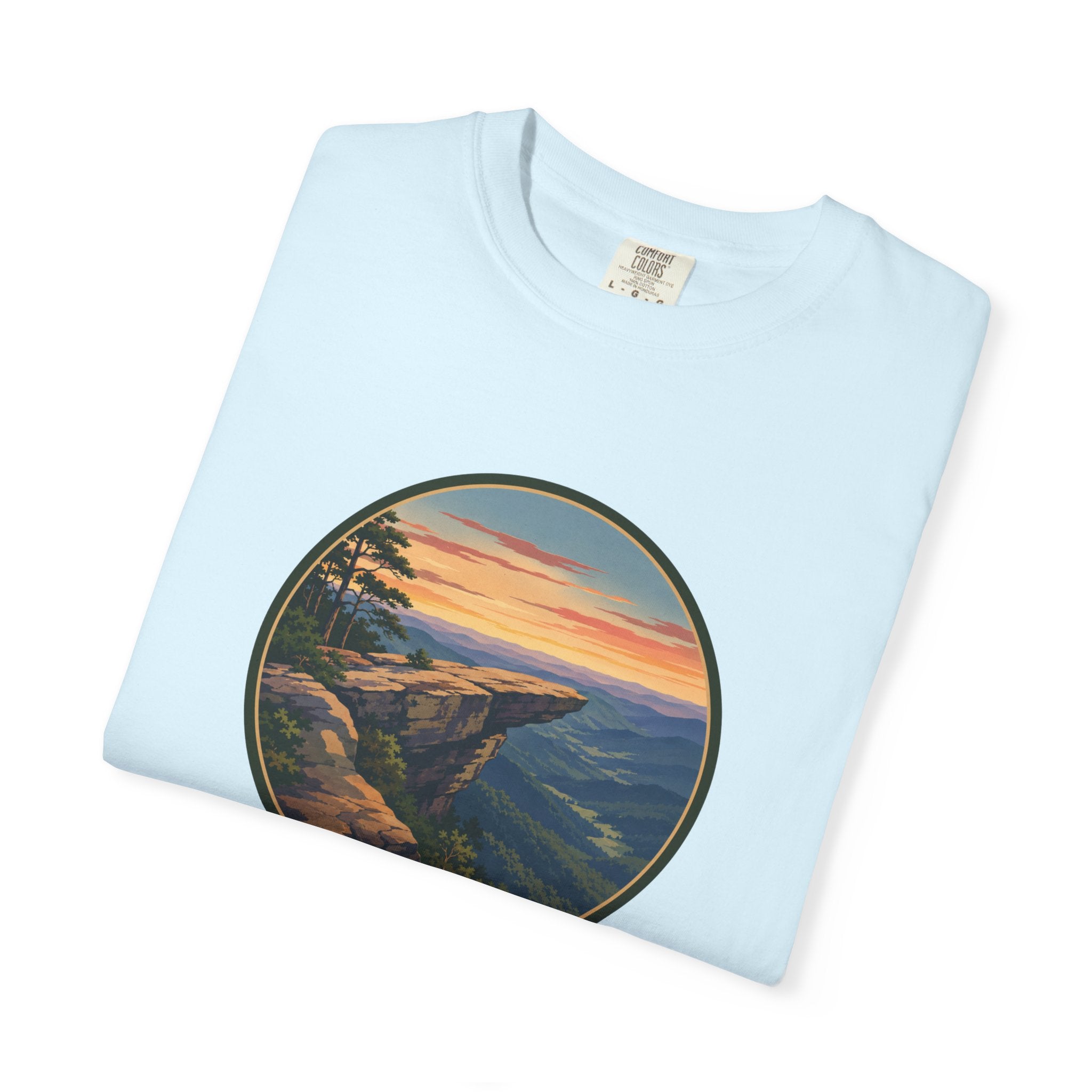 Nature Sunset Cliff T-Shirt - Blue Ridge Mountains Tee