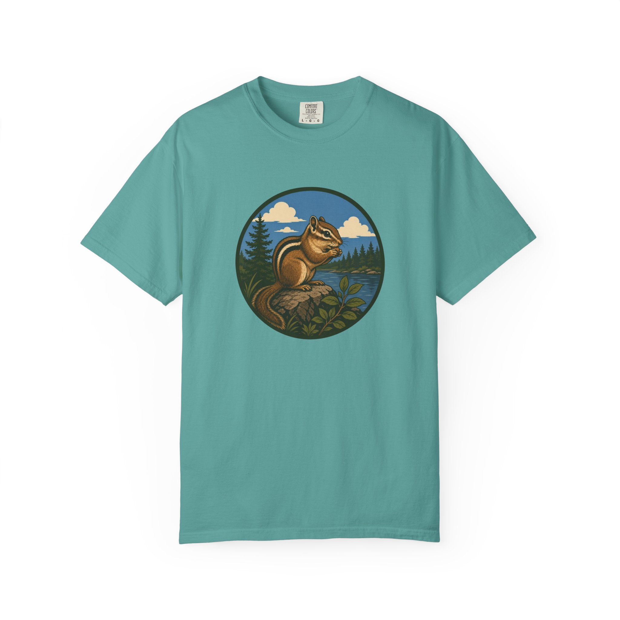Chipmunk Nature T‑Shirt — Outdoorsy Woodland Wildlife Graphic Tee