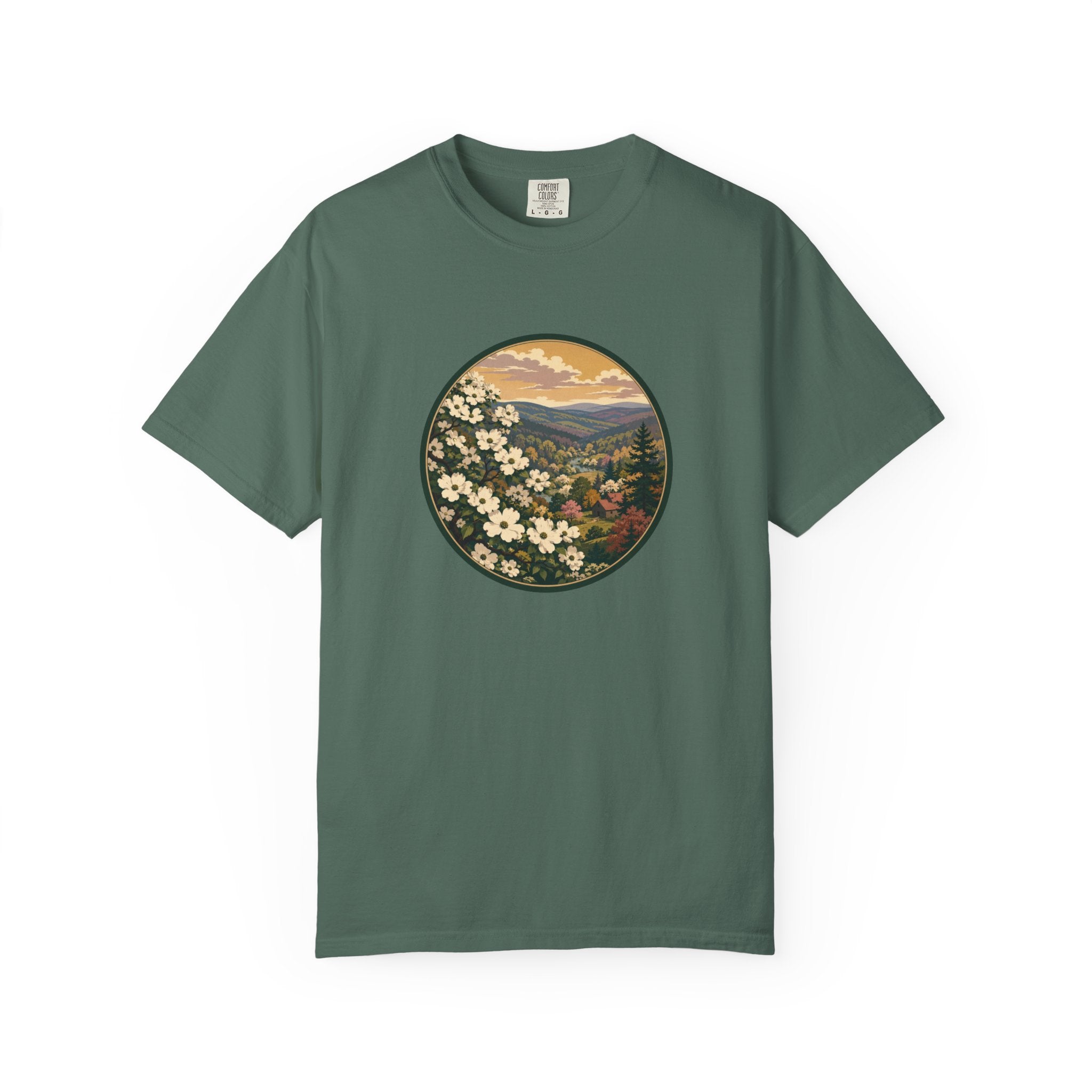 Blue Ridge Blooms T-Shirt — Vintage Wildflower Scenic Tee