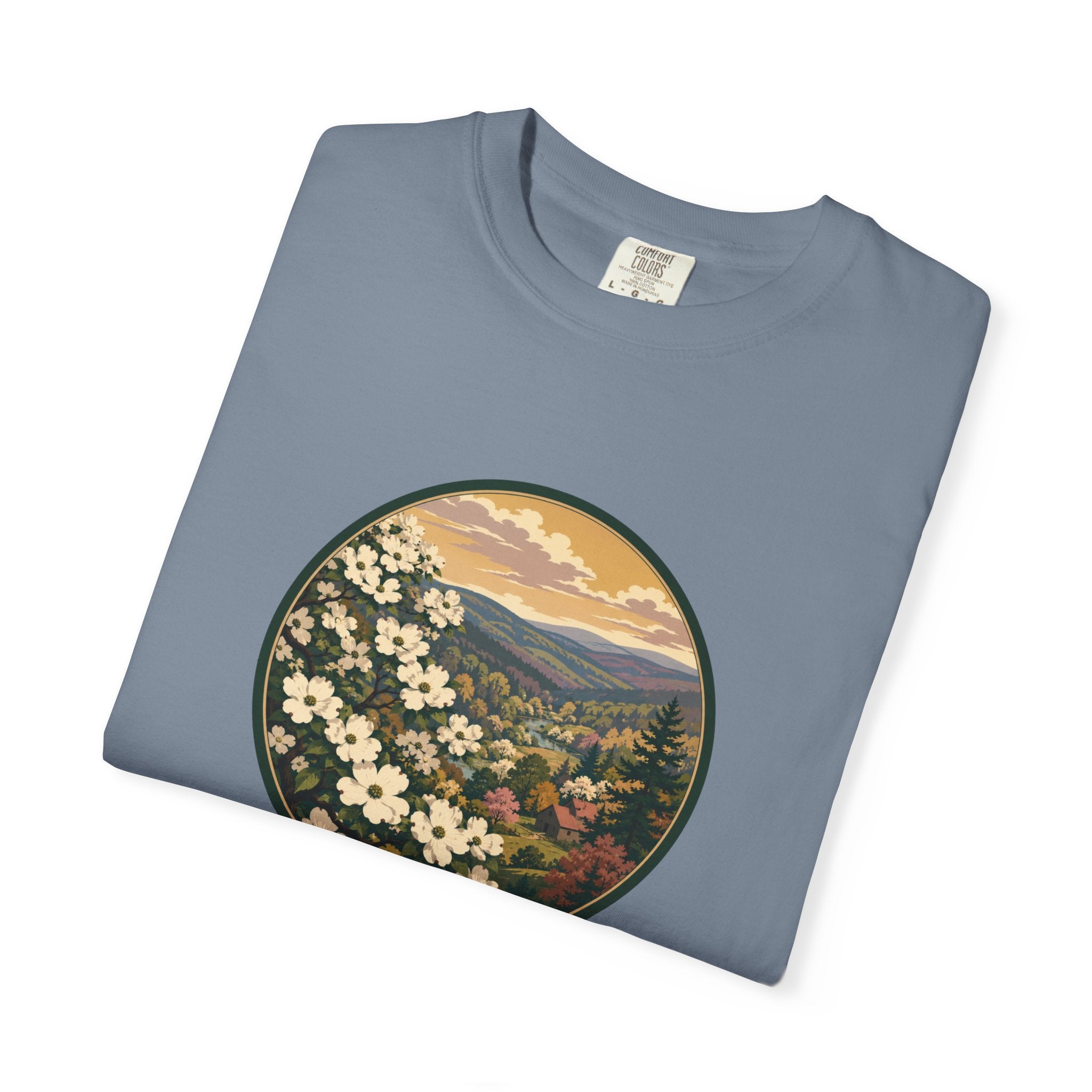Blue Ridge Blooms T-Shirt — Vintage Wildflower Scenic Tee