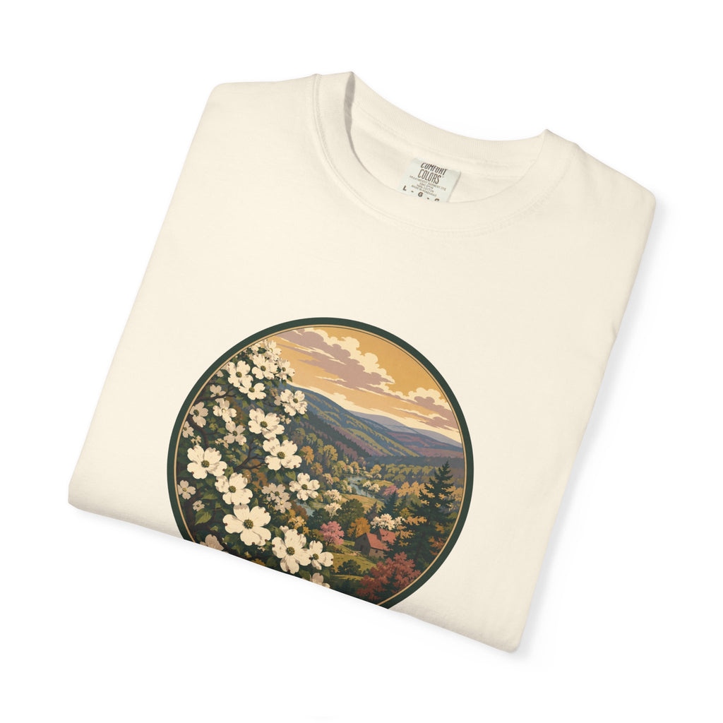 Blue Ridge Blooms T-Shirt — Vintage Wildflower Scenic Tee