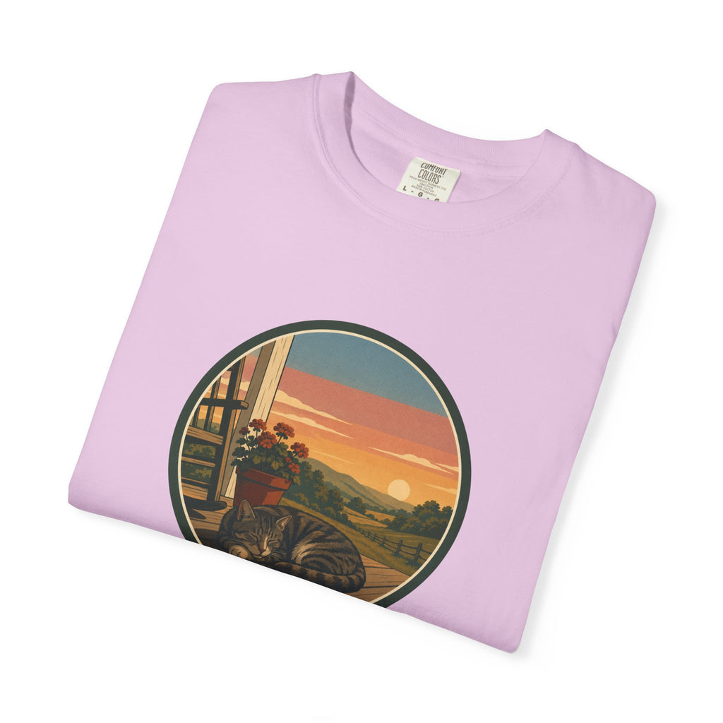 Vintage Sunset Cat Nap T-Shirt