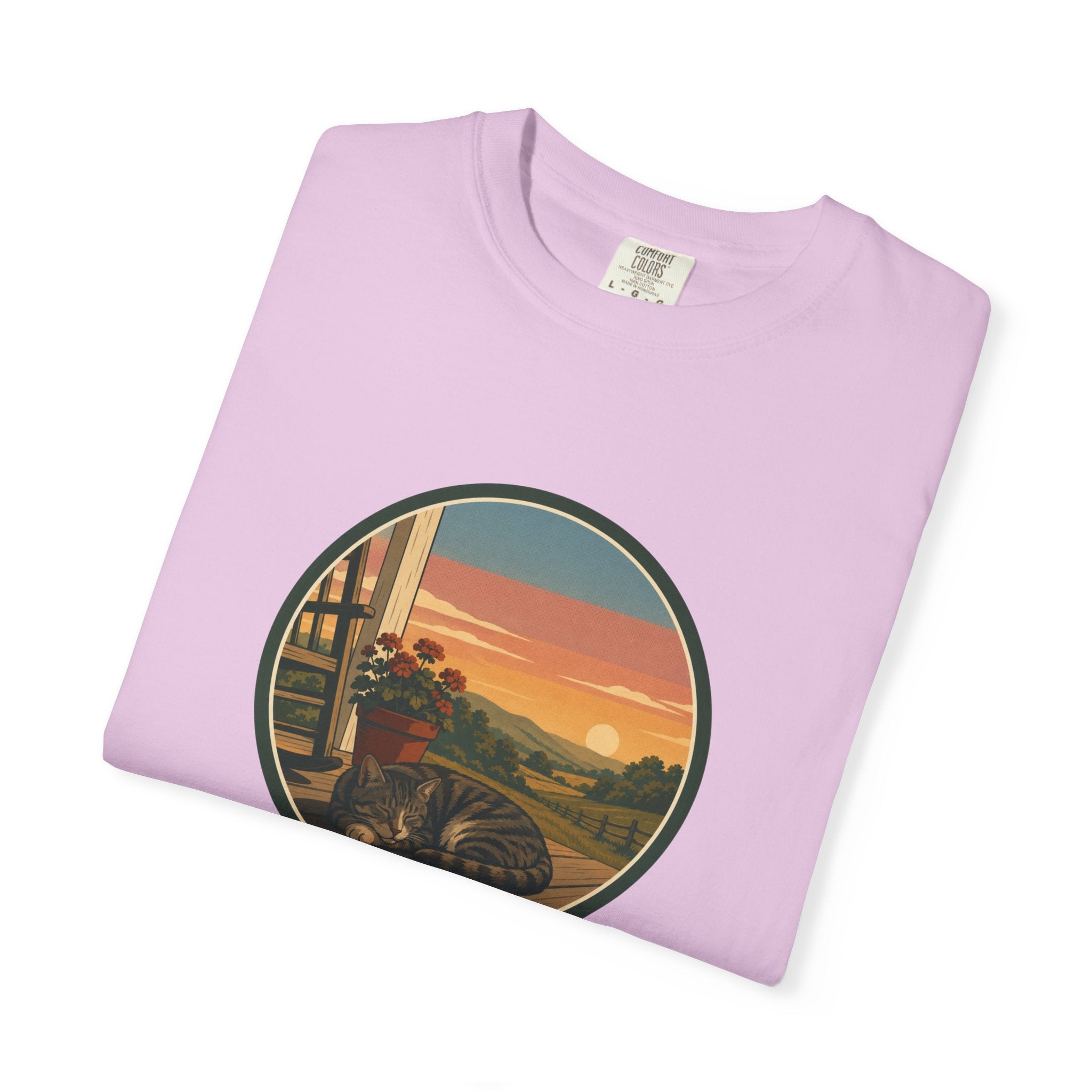 Vintage Sunset Cat Nap T-Shirt