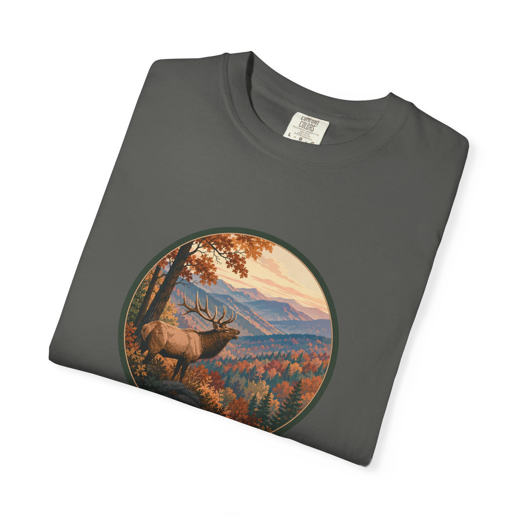 Elk Mountain Landscape T-Shirt — Scenic Wilderness Graphic Tee