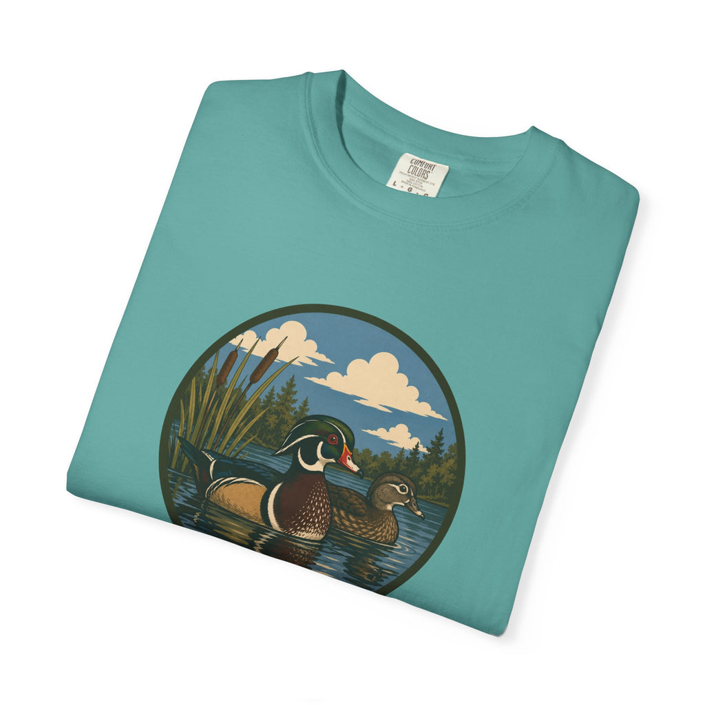 Wood Duck Pond T-Shirt — Vintage Waterfowl Nature Tee