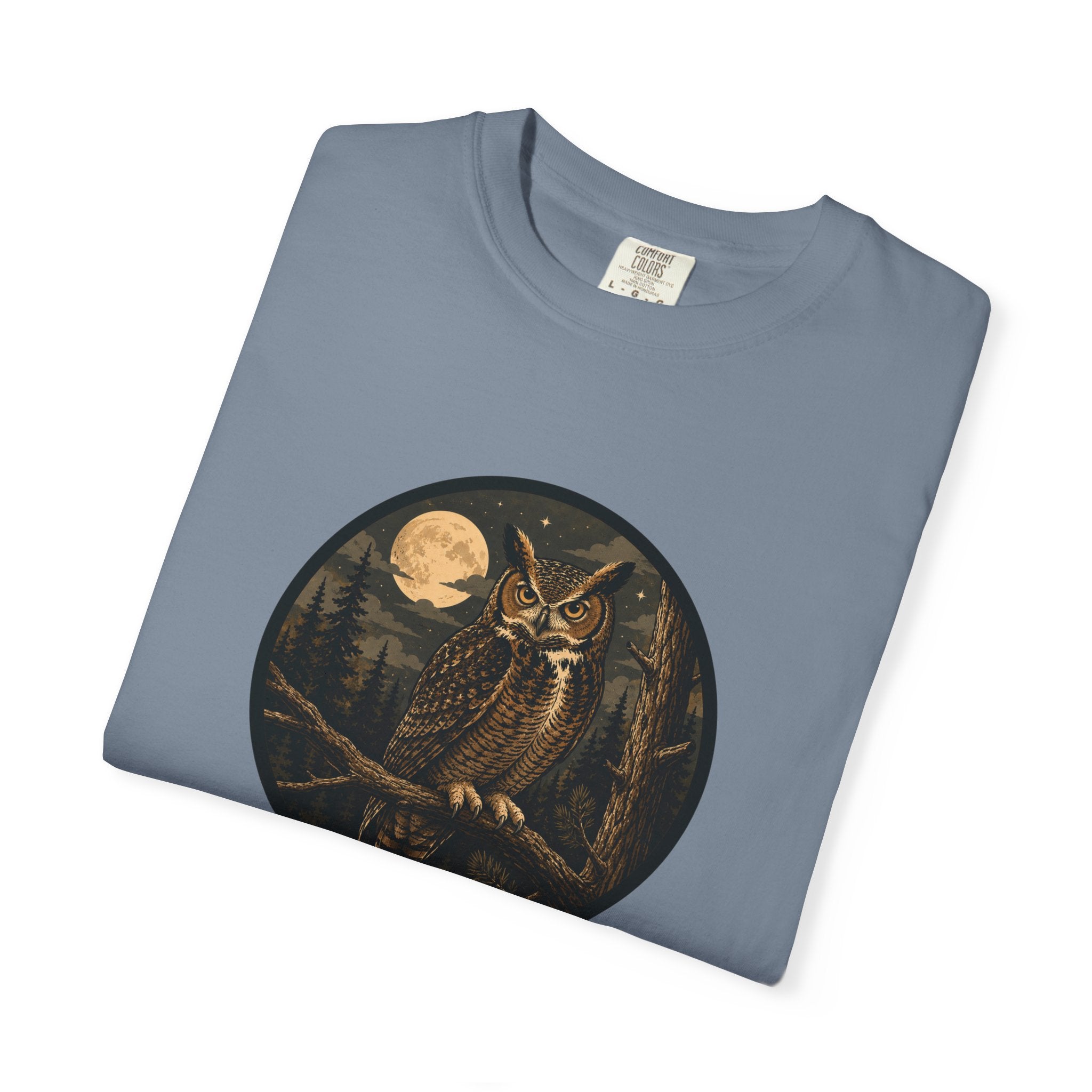 Owl Moon T-Shirt — Vintage Night Forest Graphic