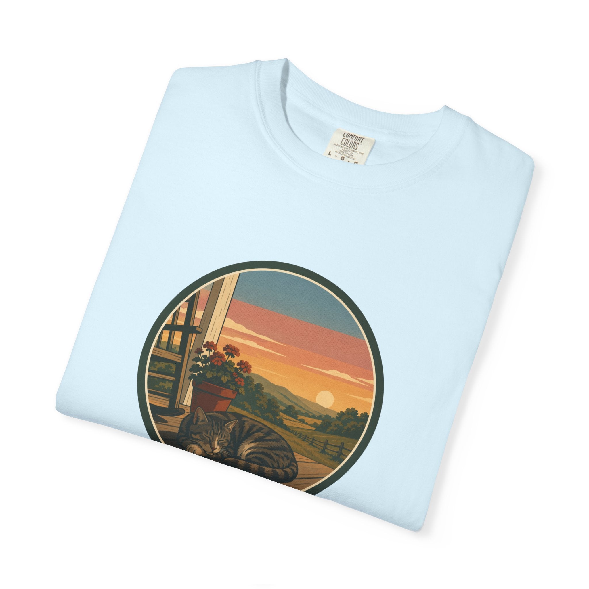 Vintage Sunset Cat Nap T-Shirt