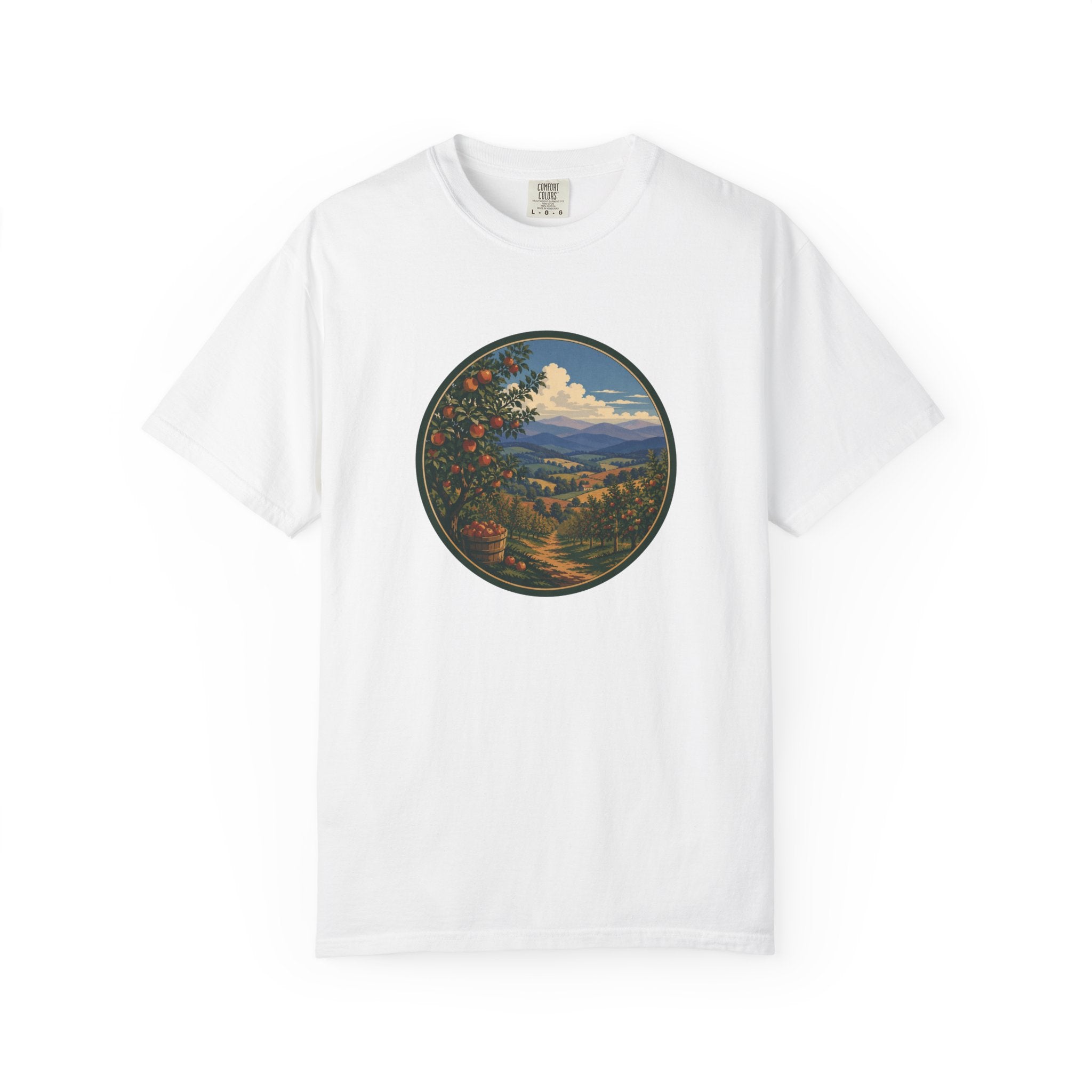 Scenic Apple Orchard Landscape T-Shirt