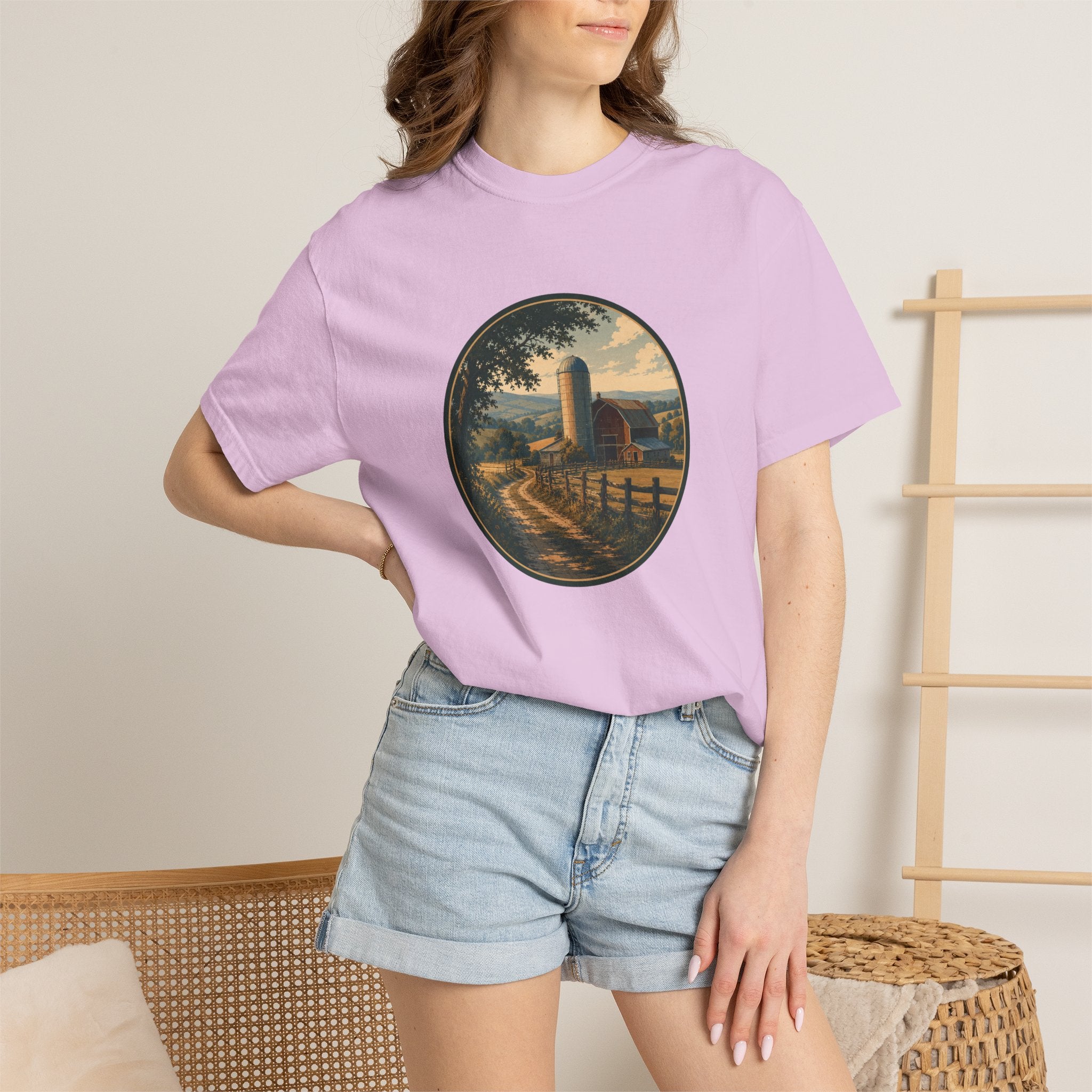 Barn and Farm Country T-Shirt - Vintage Farm Graphic