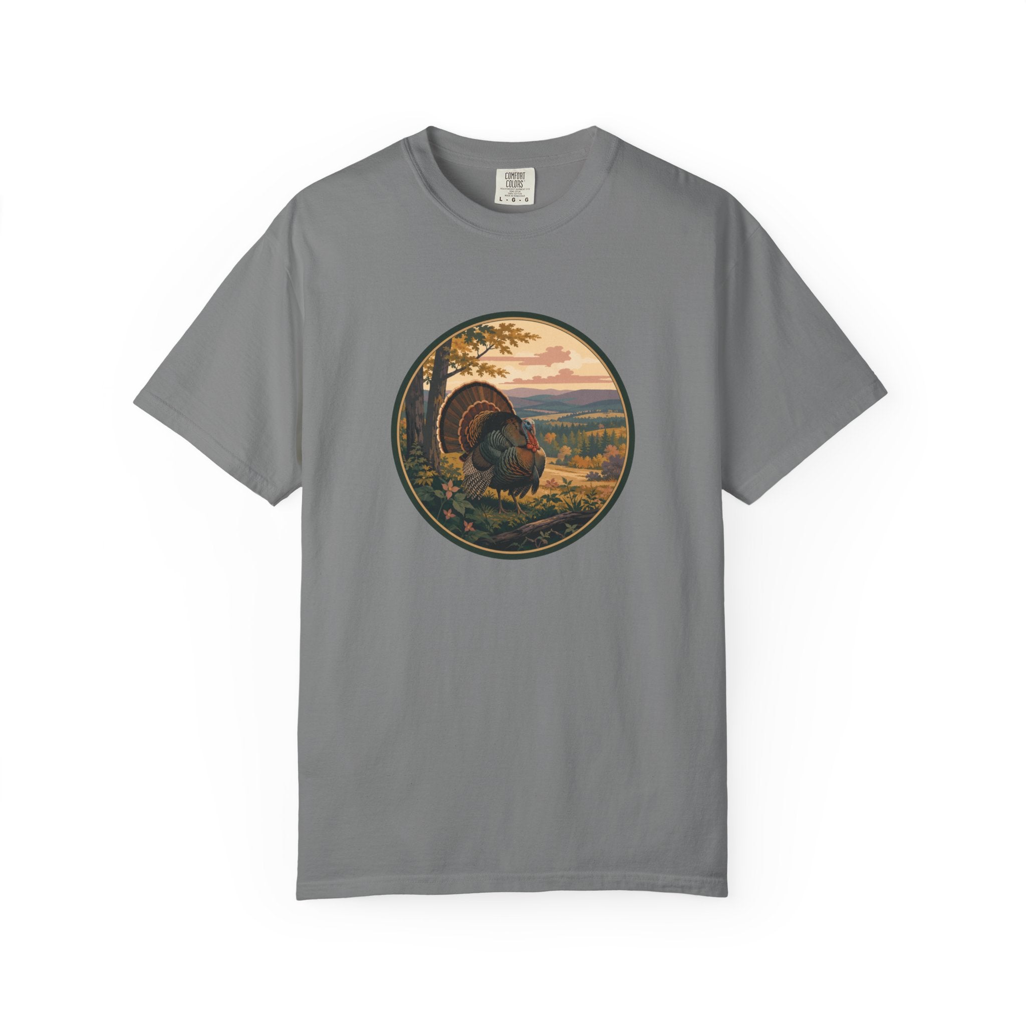Fall Turkey T-Shirt — Vintage Wildlife Hunting Scene Tee