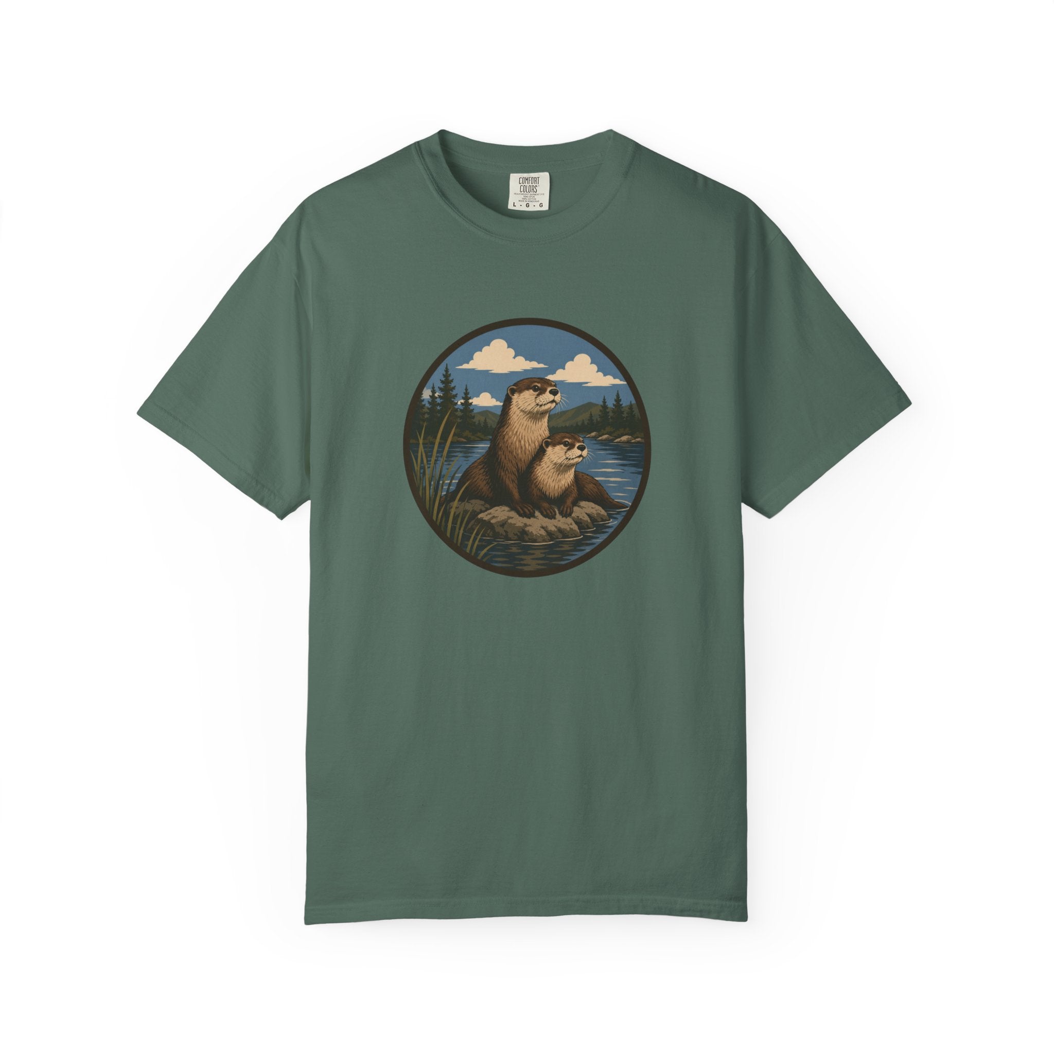 Otter & Baby Lake Scene T-Shirt