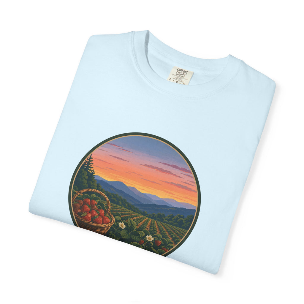 Sunset Strawberry Patch Scenic Tee