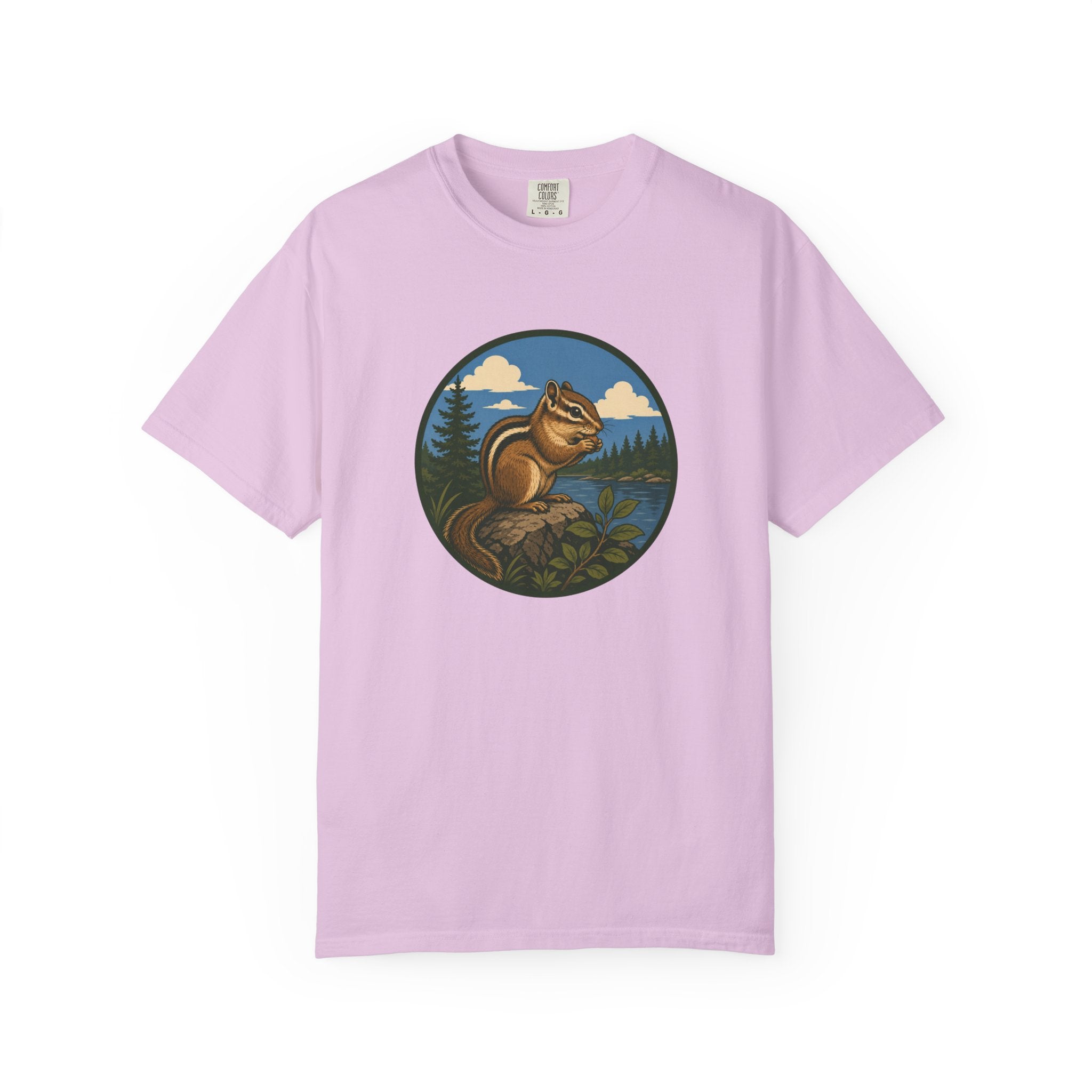 Chipmunk Nature T‑Shirt — Outdoorsy Woodland Wildlife Graphic Tee