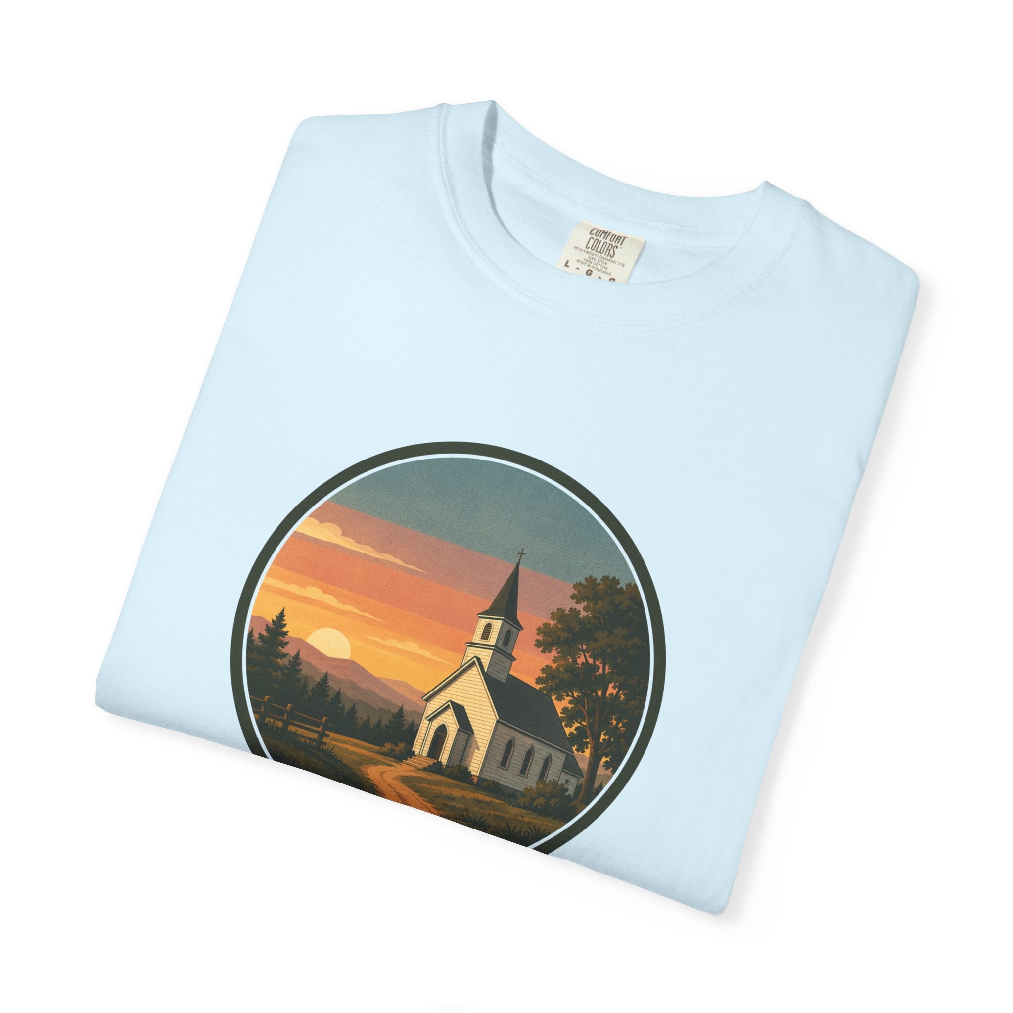 Vintage Church Sunset T-Shirt