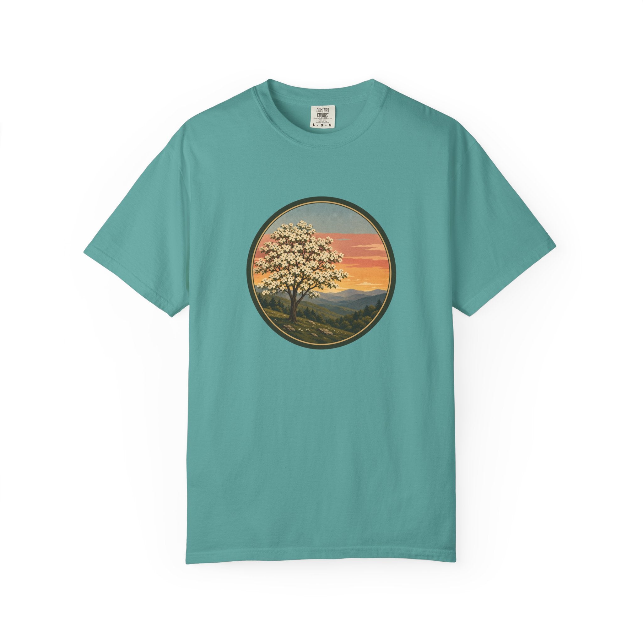 Vintage Sunset Dogwood Tree T-Shirt