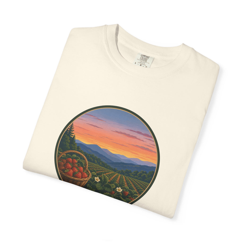 Sunset Strawberry Patch Scenic Tee