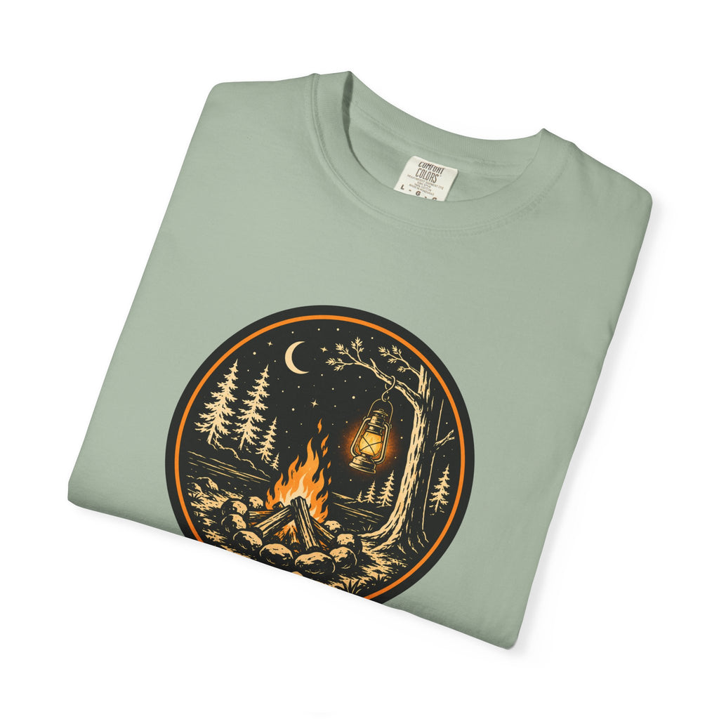 Campfire Nights Badge Unisex Garment-Dyed T-Shirt