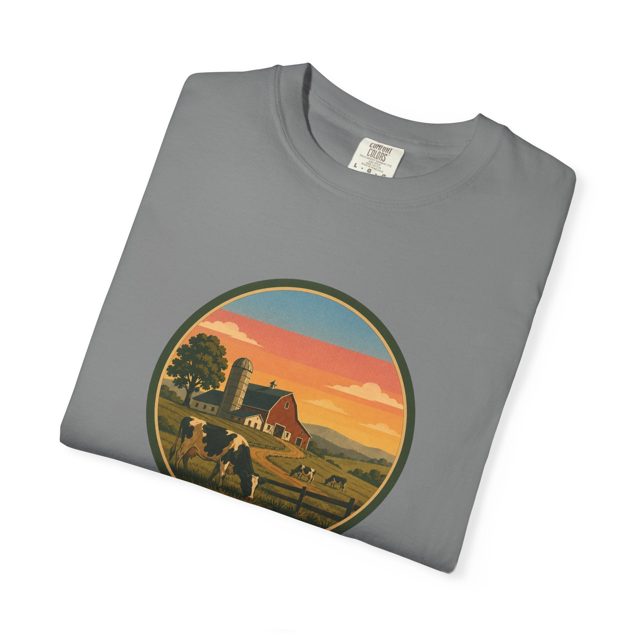 Vintage Sunset Dairy Farm T-Shirt