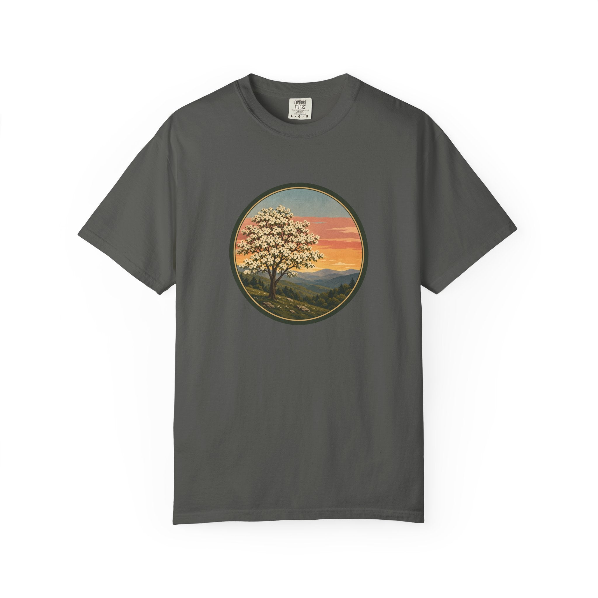 Vintage Sunset Dogwood Tree T-Shirt