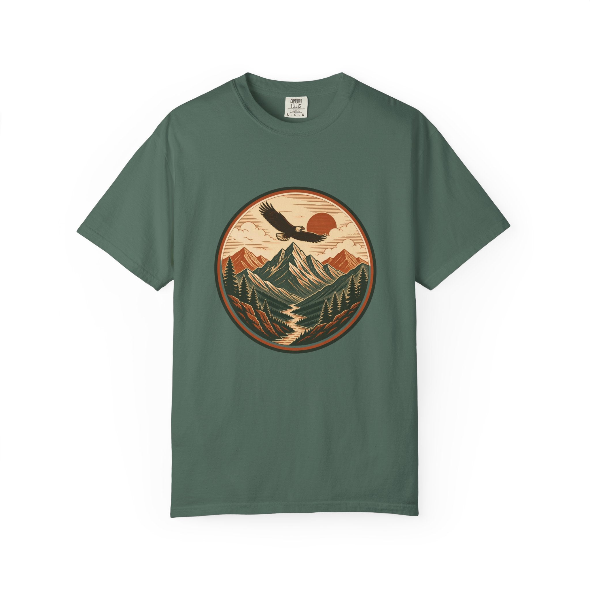 Vintage Mountain Eagle T-Shirt — Retro Outdoor Nature Graphic Tee