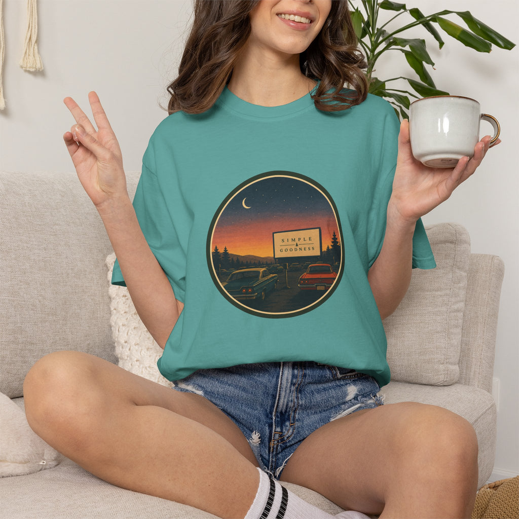Vintage Drive-In Movie T-Shirt — Scenic Retro Outdoors Tee