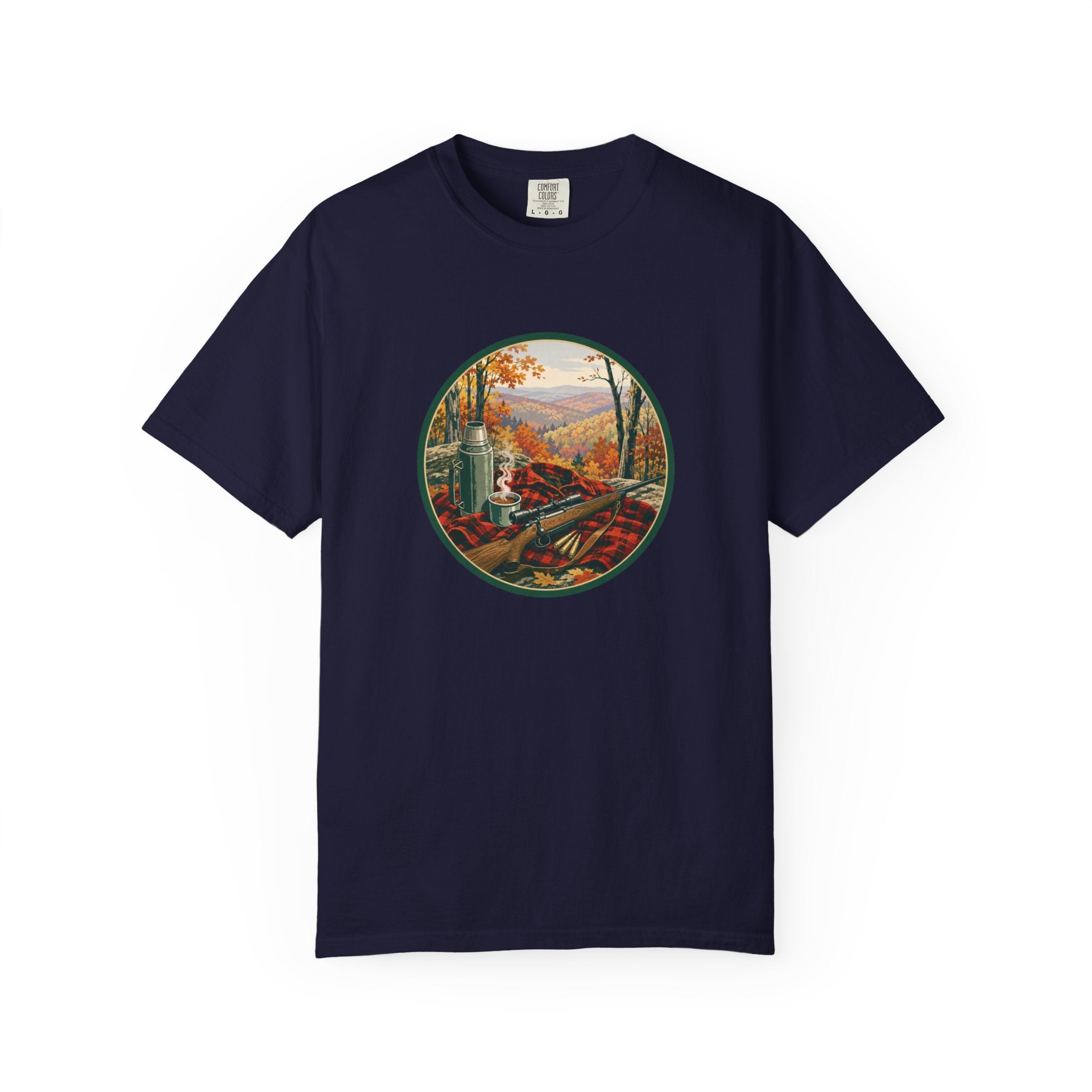Autumn Hunt Scenic T-Shirt — Vintage Mountain Fall Landscape Tee