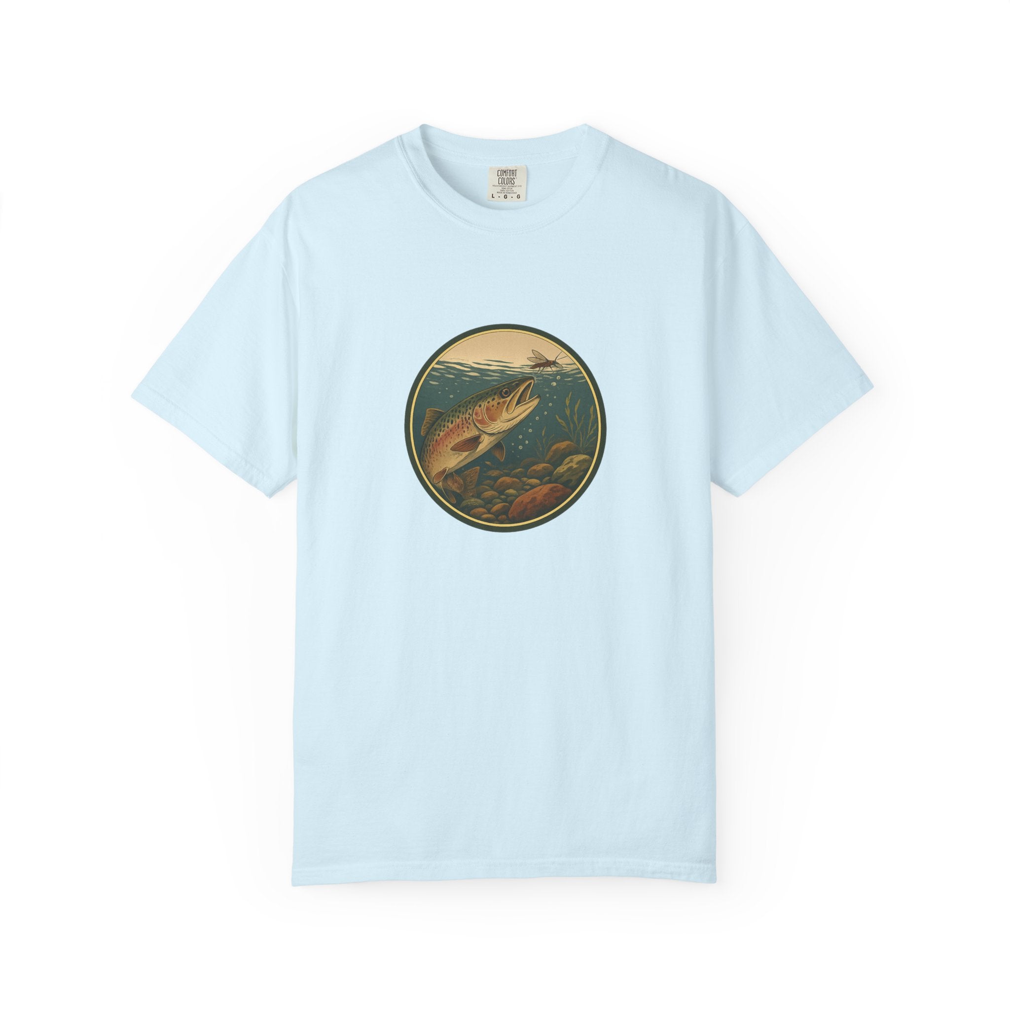 Rainbow Trout  Circle T-Shirt — Vintage Fishing Graphic Tee