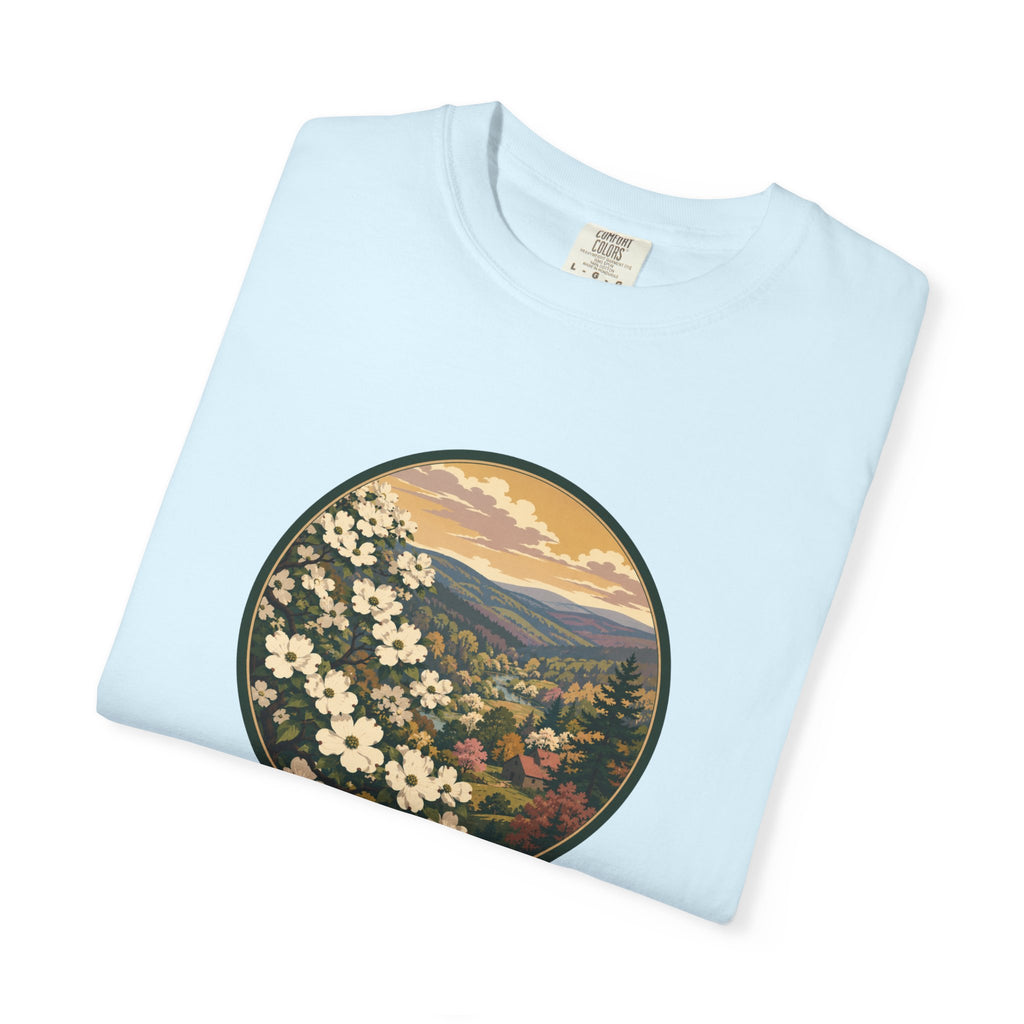 Blue Ridge Blooms T-Shirt — Vintage Wildflower Scenic Tee