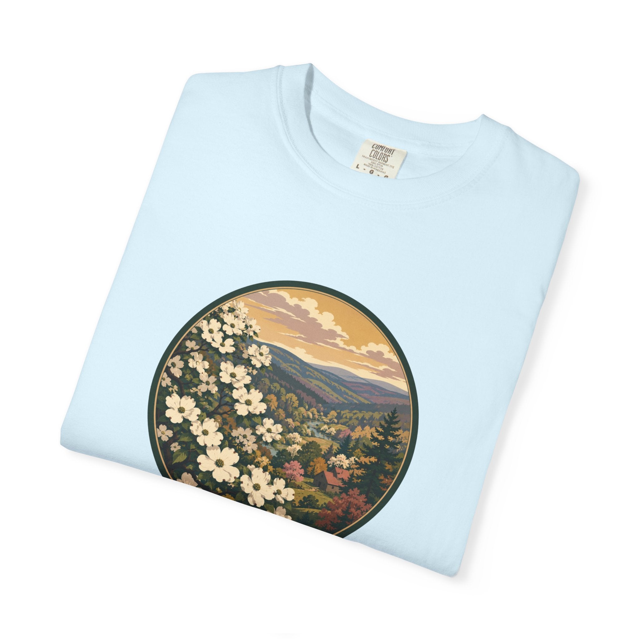 Blue Ridge Blooms T-Shirt — Vintage Wildflower Scenic Tee