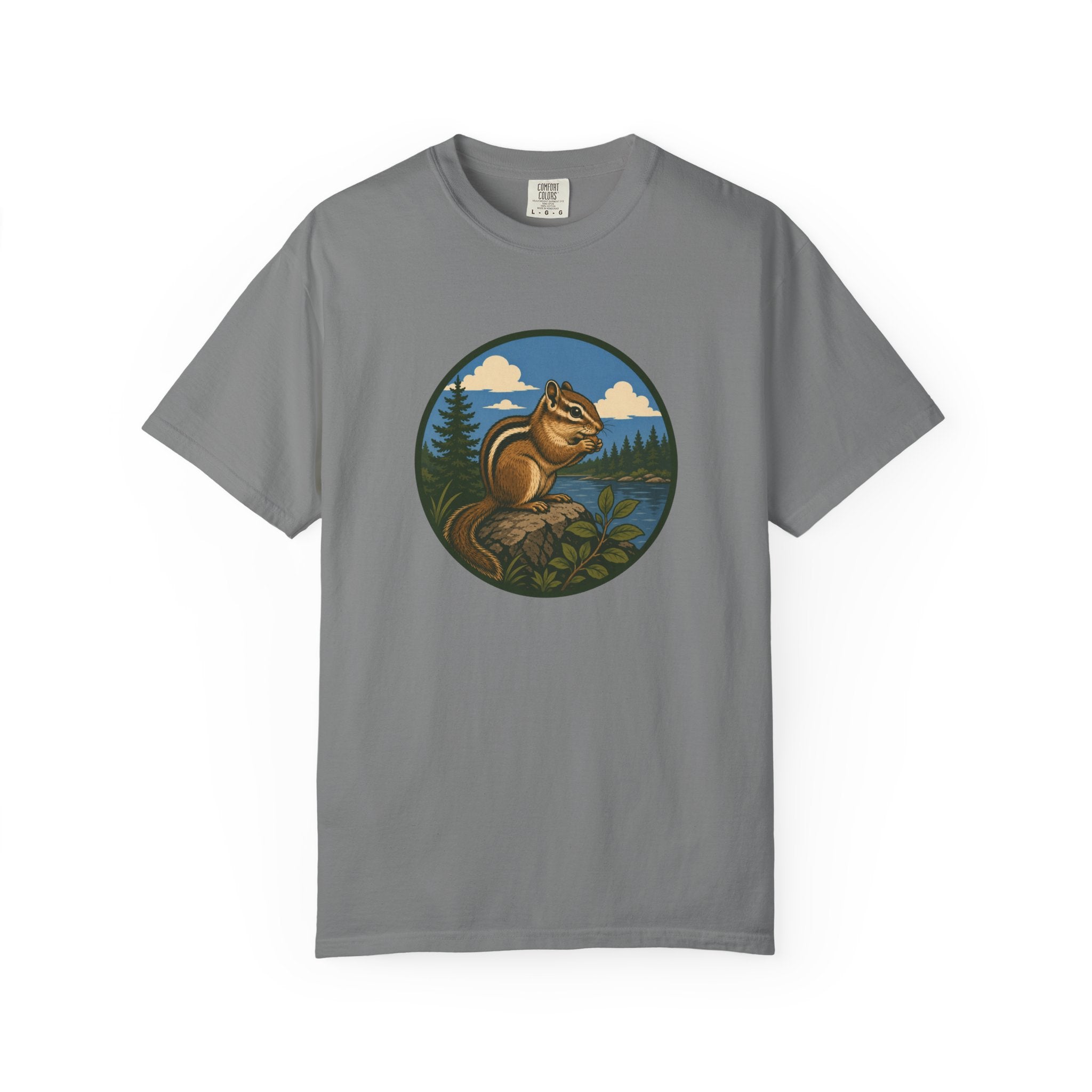 Chipmunk Nature T‑Shirt — Outdoorsy Woodland Wildlife Graphic Tee