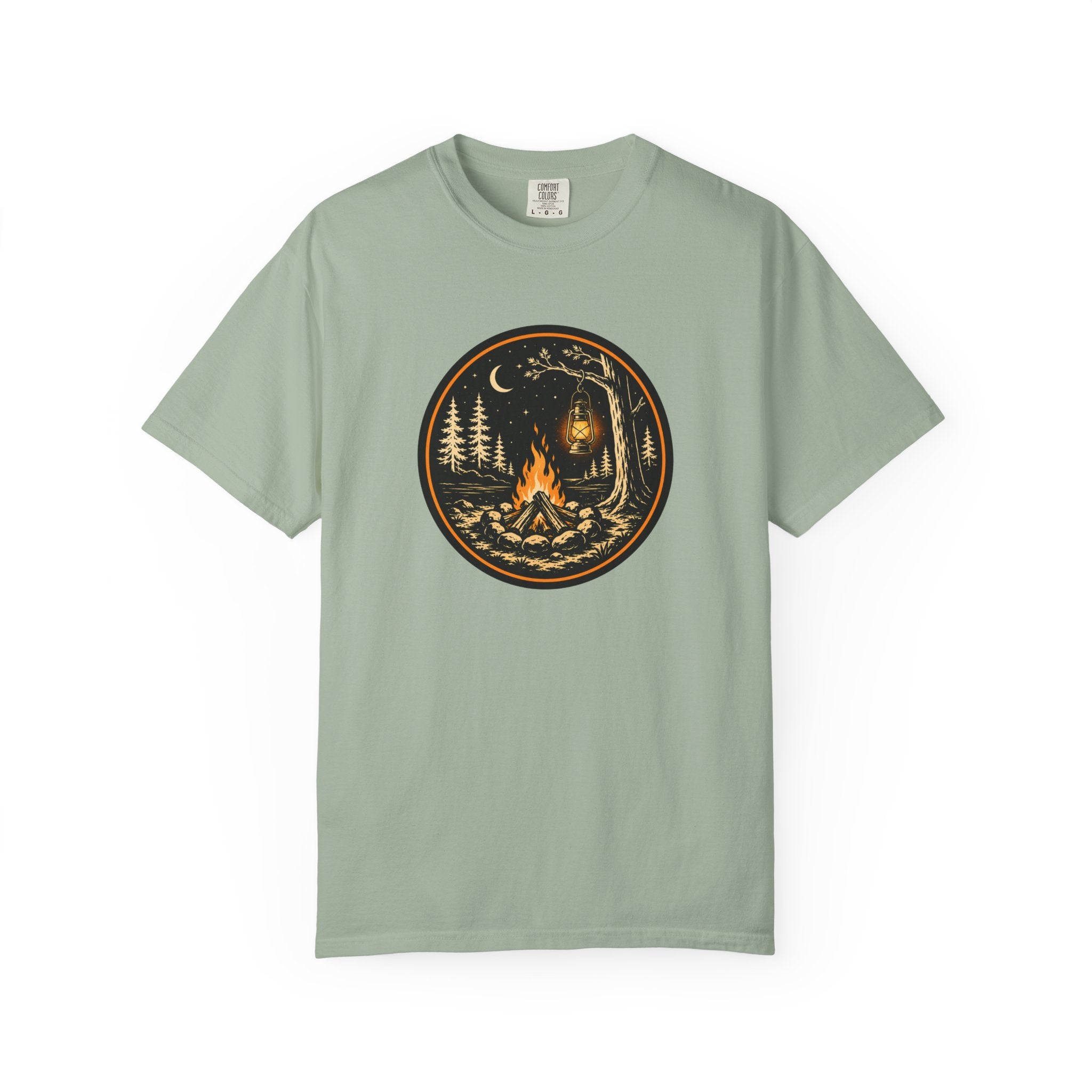 Campfire Nights Badge Unisex Garment-Dyed T-Shirt